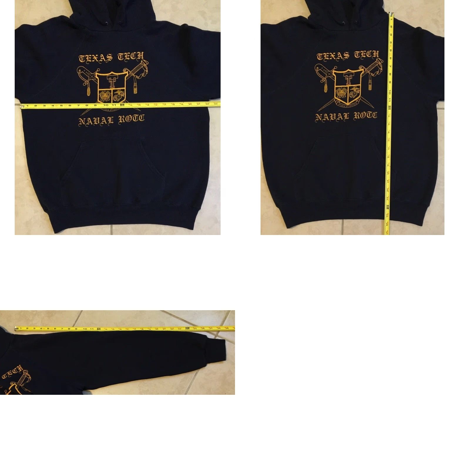 Vintage VINTAGE 80s Texas Tech Faded ROTC Hoodie Army College Military PE Track Grunge 90s Size US S / EU 44-46 / 1 - 9 Thumbnail