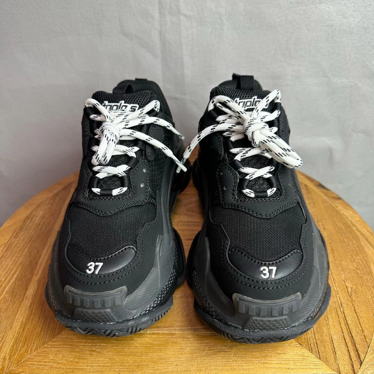 Balenciaga Balenciaga Triple S Black 37 98 New Box & Dust Bag Size US 6 / IT 36 - 4 Thumbnail