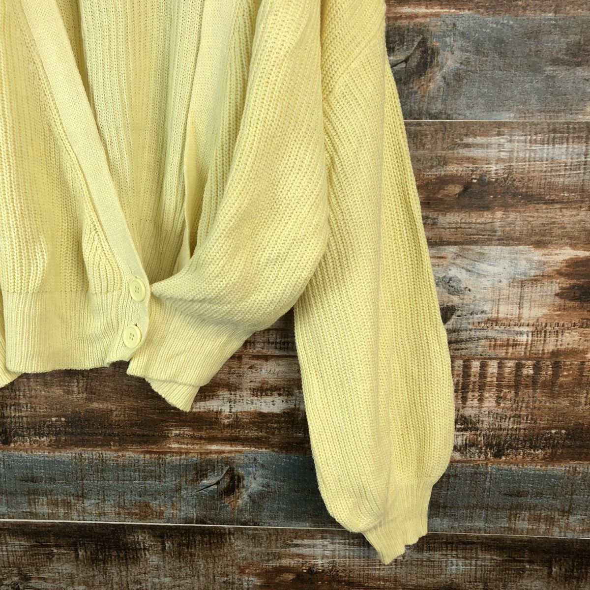 Japanese Brand Cepo Aatt Yellow Cardigan Knitwear #A1358 Size M / US 6-8 / IT 42-44 - 8 Thumbnail