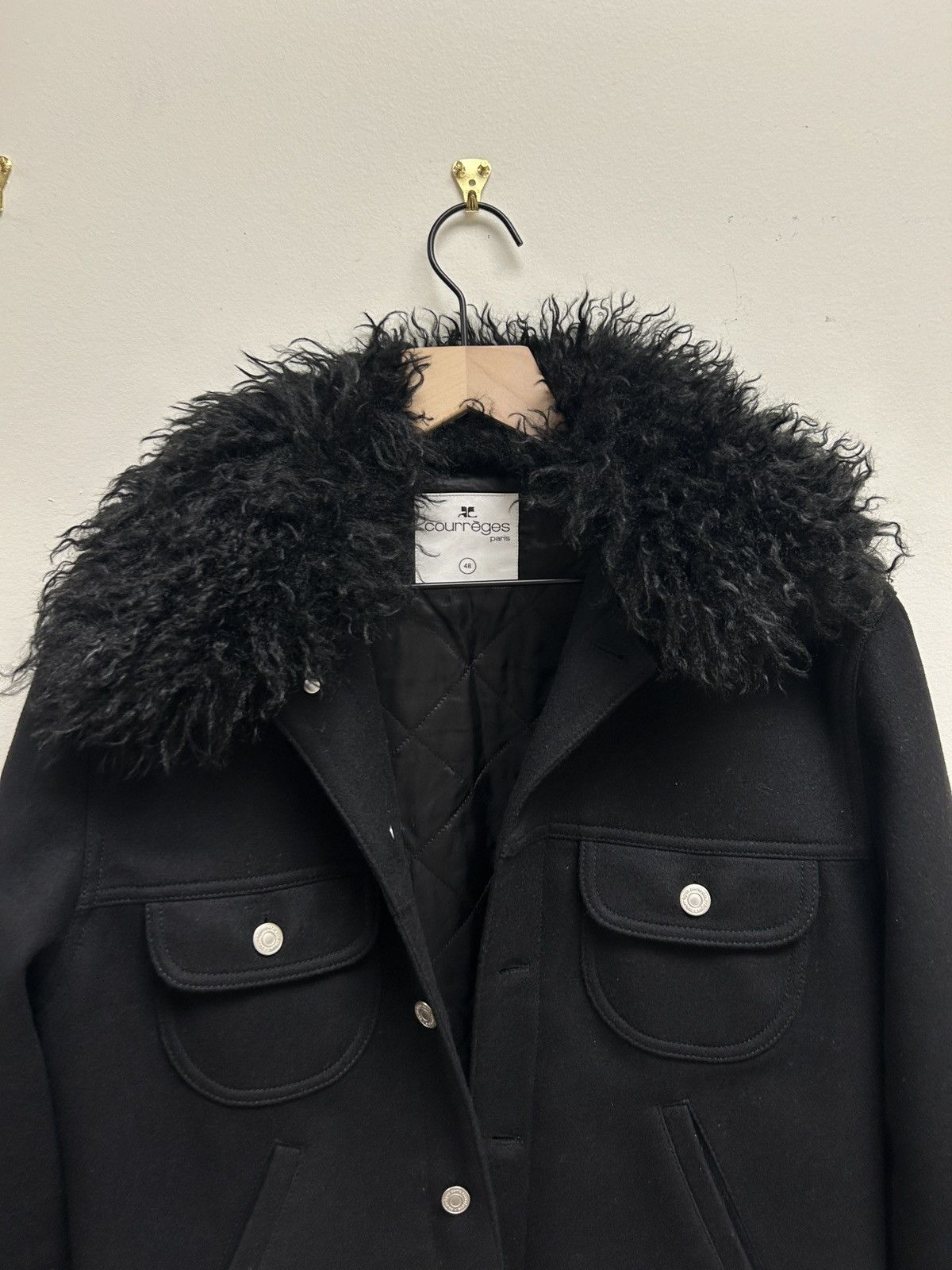 Courreges FW23 Fur Collar Wool Jacket Size US M / EU 48-50 / 2 - 2 Thumbnail