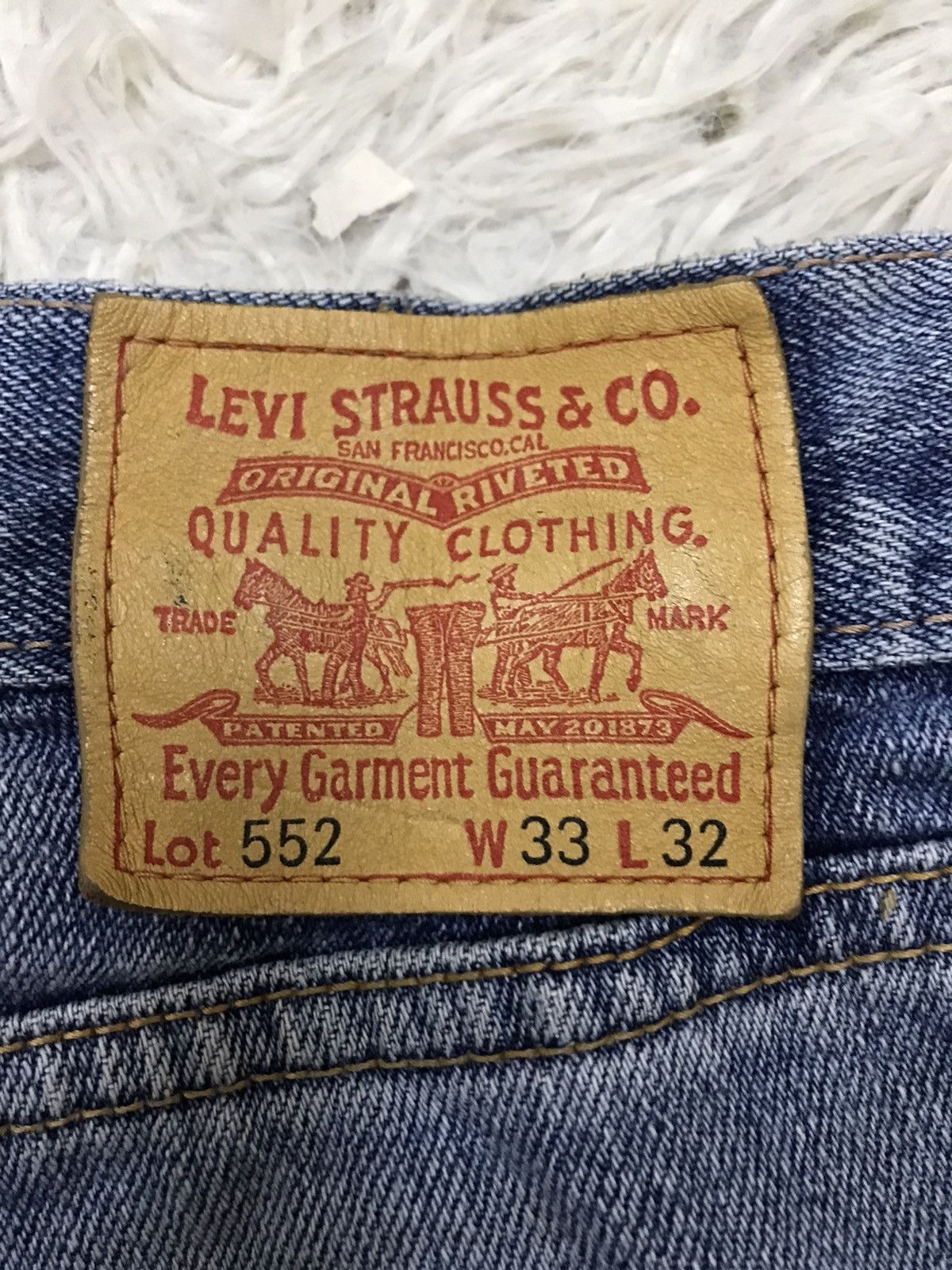 Levi's Vintage Clothing × Vintage Vintage Levis Lot 552 Straight Cut Distressed Jeans Size US 30 / EU 46 - 11 Thumbnail