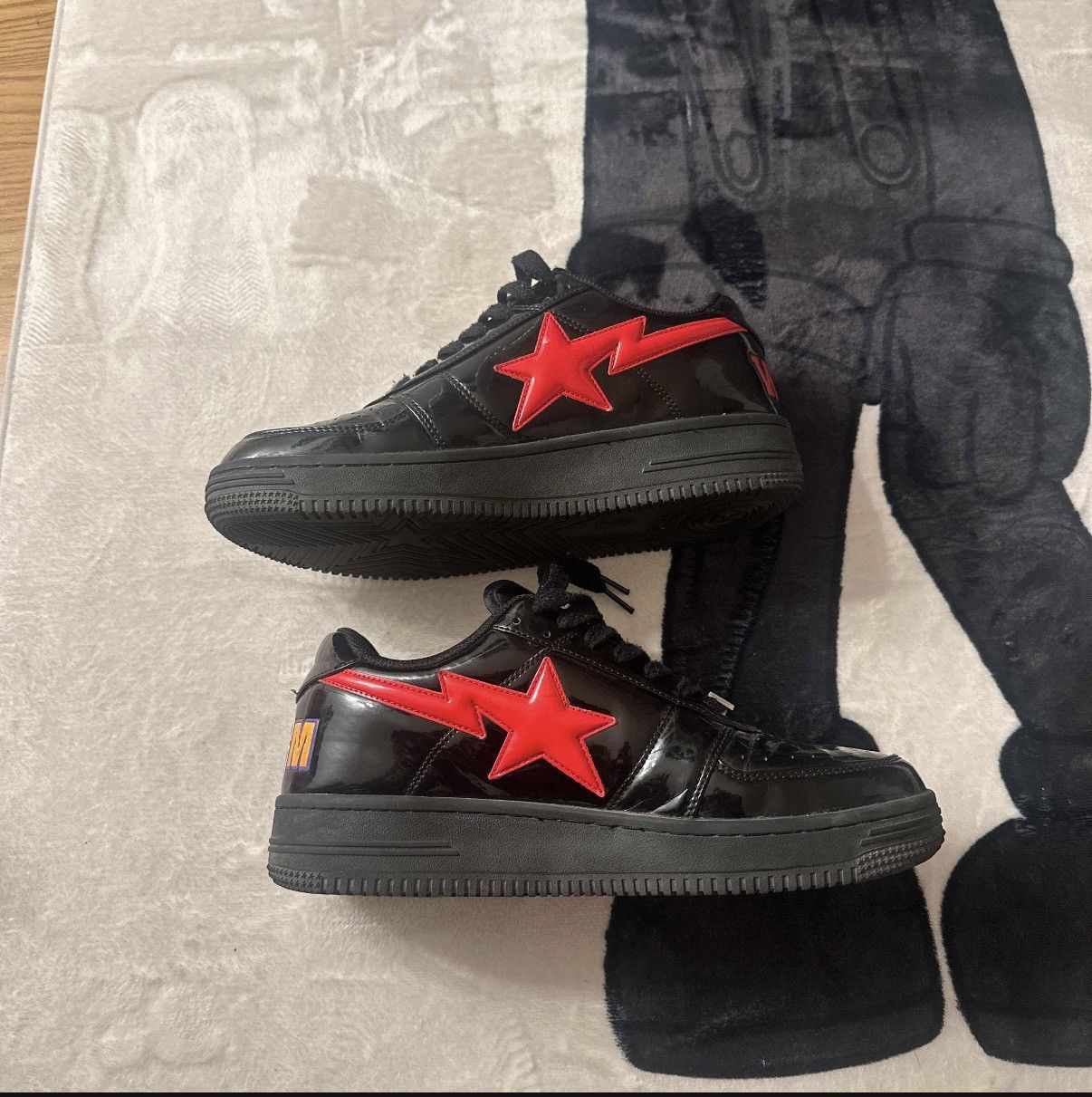 Bape Bapesta low black shark face Size US 10 / EU 43 - 2 Thumbnail