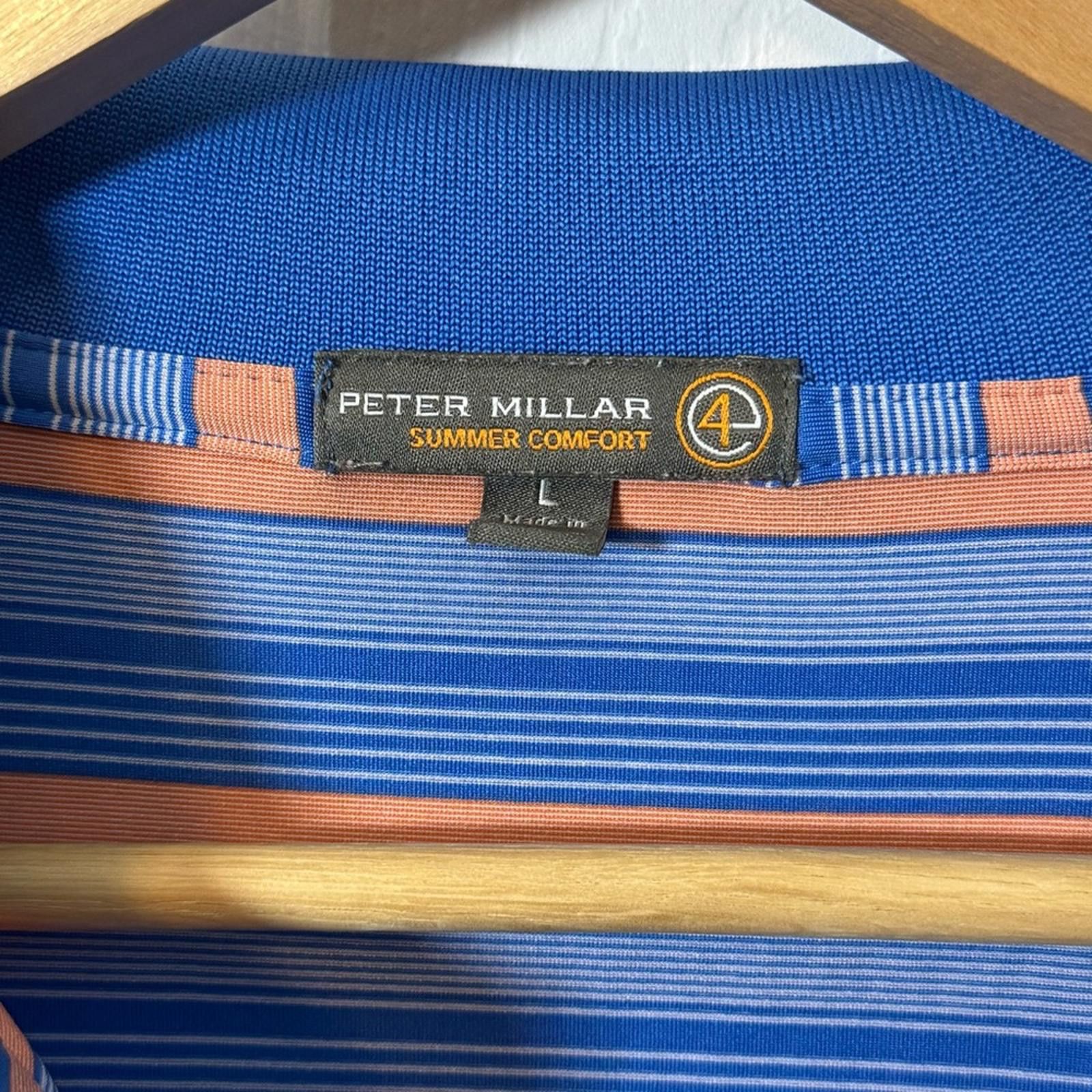 Peter Millar Peter Millar | Blue and Orange Polo Shirt Size US L / EU 52-54 / 3 - 3 Thumbnail