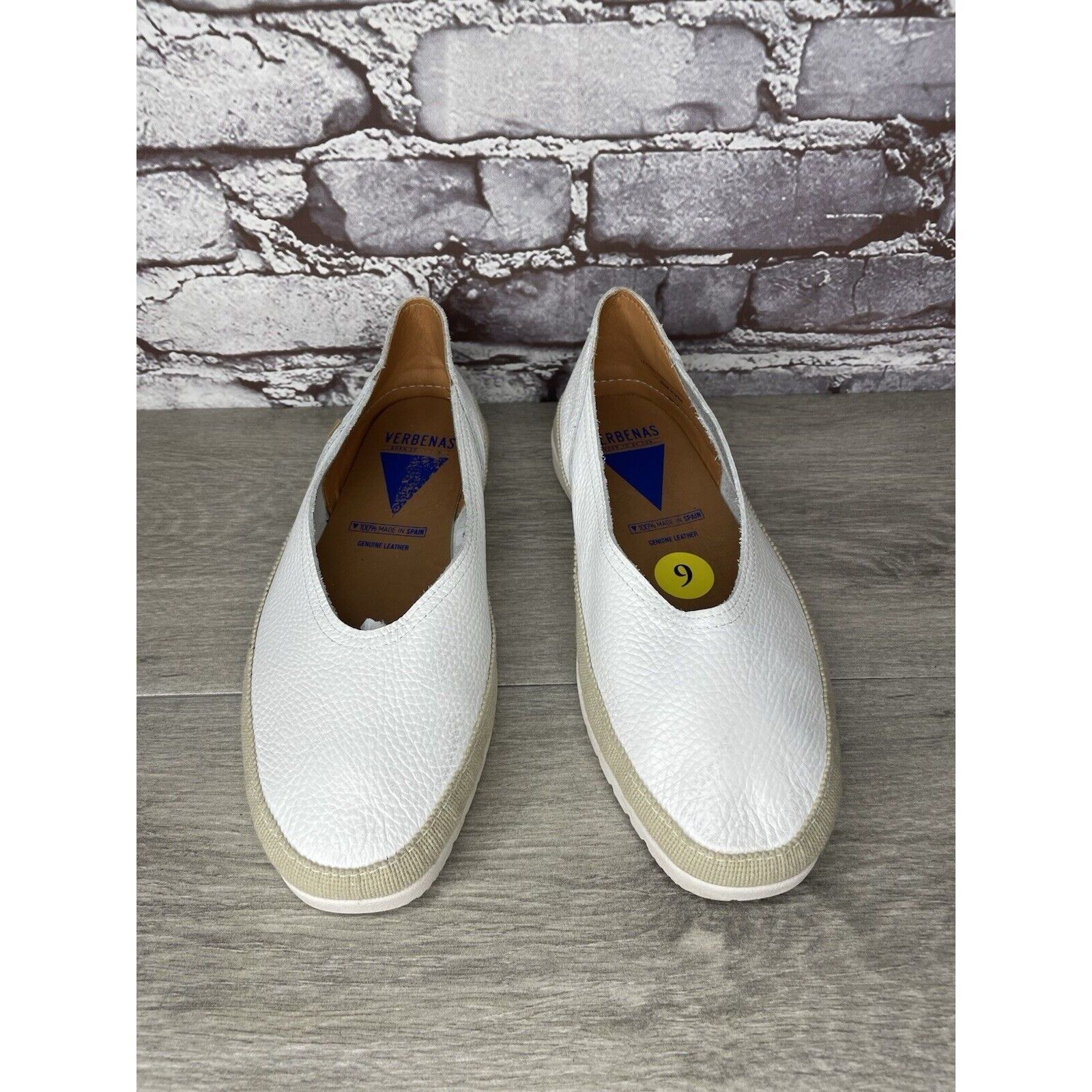 Other Verbenas White Leather Loafers Slip On Sneaker Casual Beach Size US 10 / IT 40 - 2 Thumbnail