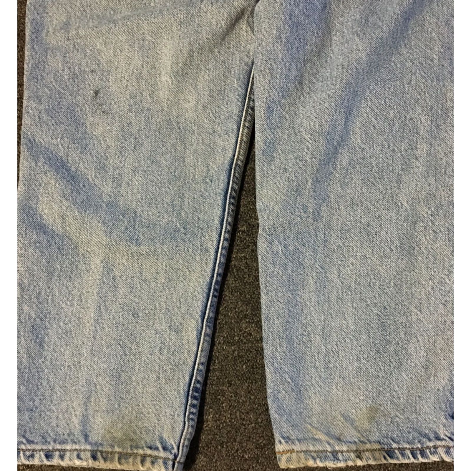 Levi's VINTAGE Levi’s 550 Jeans Orange Tab Husky 30/27 Distressed 80s 90s Grunge Biker Denim Blue Men Regular Knit Size US 30 / EU 46 - 4 Thumbnail