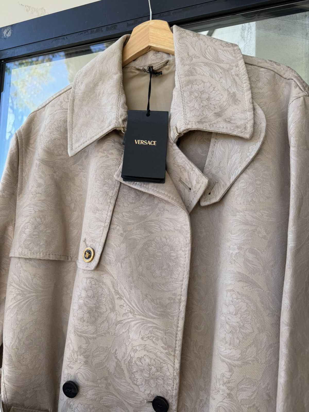 Versace Versace Barocco Jacquard Trench Coat Size XXL / US 16-18 / IT 52-54 - 1 Thumbnail