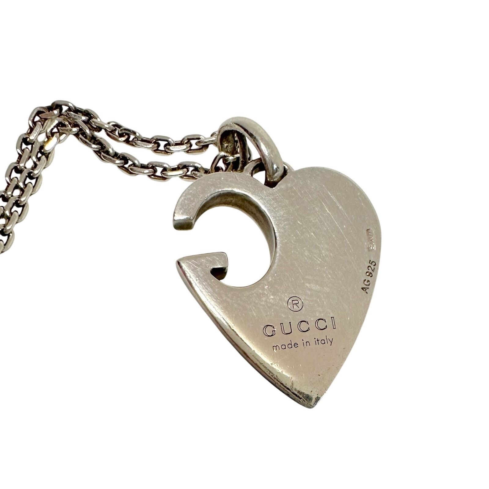 Gucci Gucci G Charlotte Heart in Solid Sterling Silver Size ONE SIZE - 14 Thumbnail