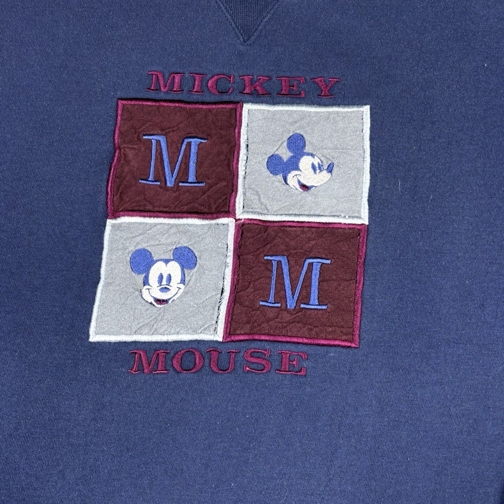 Mickey & Co. VINTAGE Mickey Mouse Sweatshirt Embroidered Logo Adult XL 90s Mickey & Co. Pullover Cotton Blue Graphic Print Size US XL / EU 56 / 4 - 5 Thumbnail