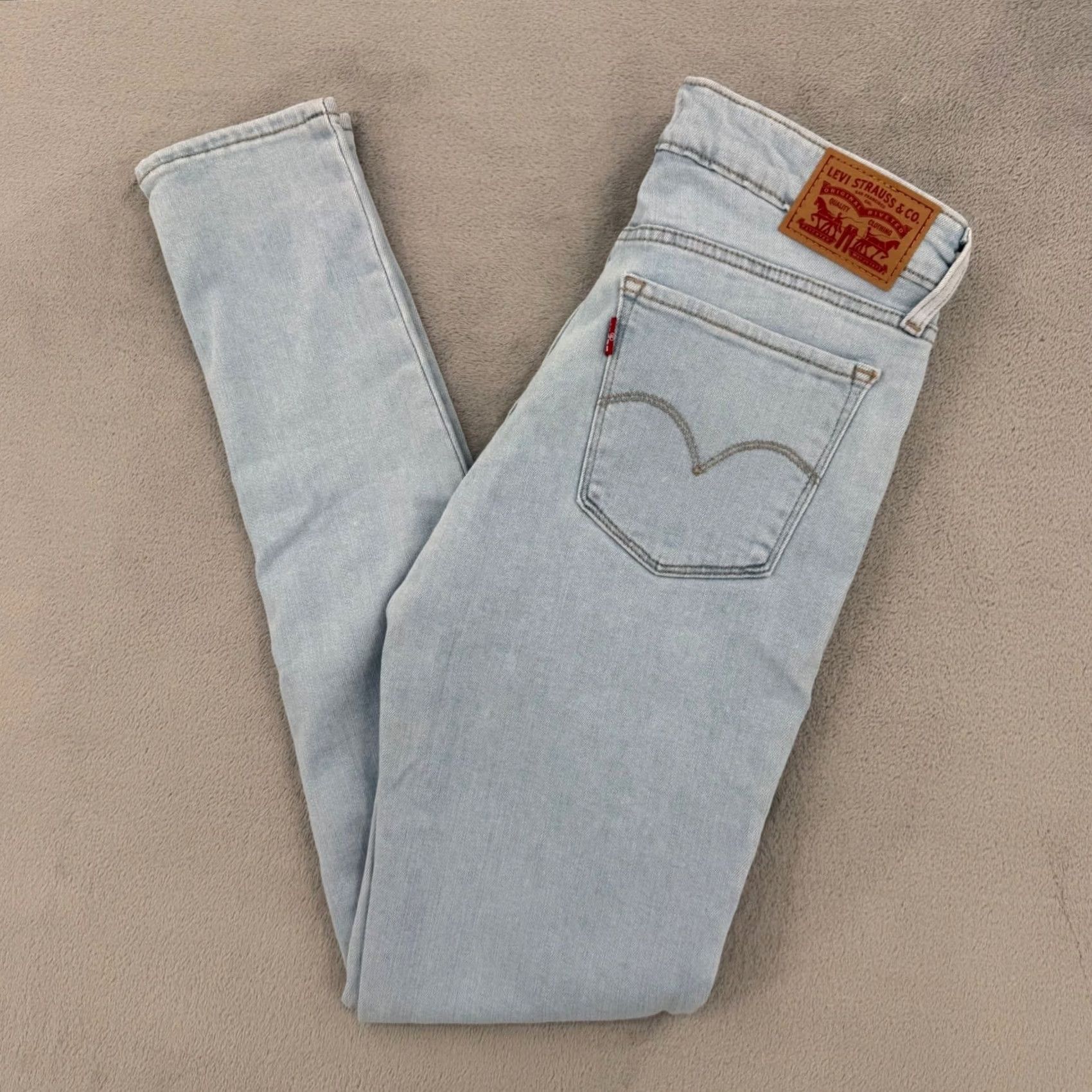 Levi's Levi's 711 Skinny Jeans Light Wash Blue Mid Rise Denim Women's W26 L32 Size 26" / US 2 / IT 38 - 2 Thumbnail