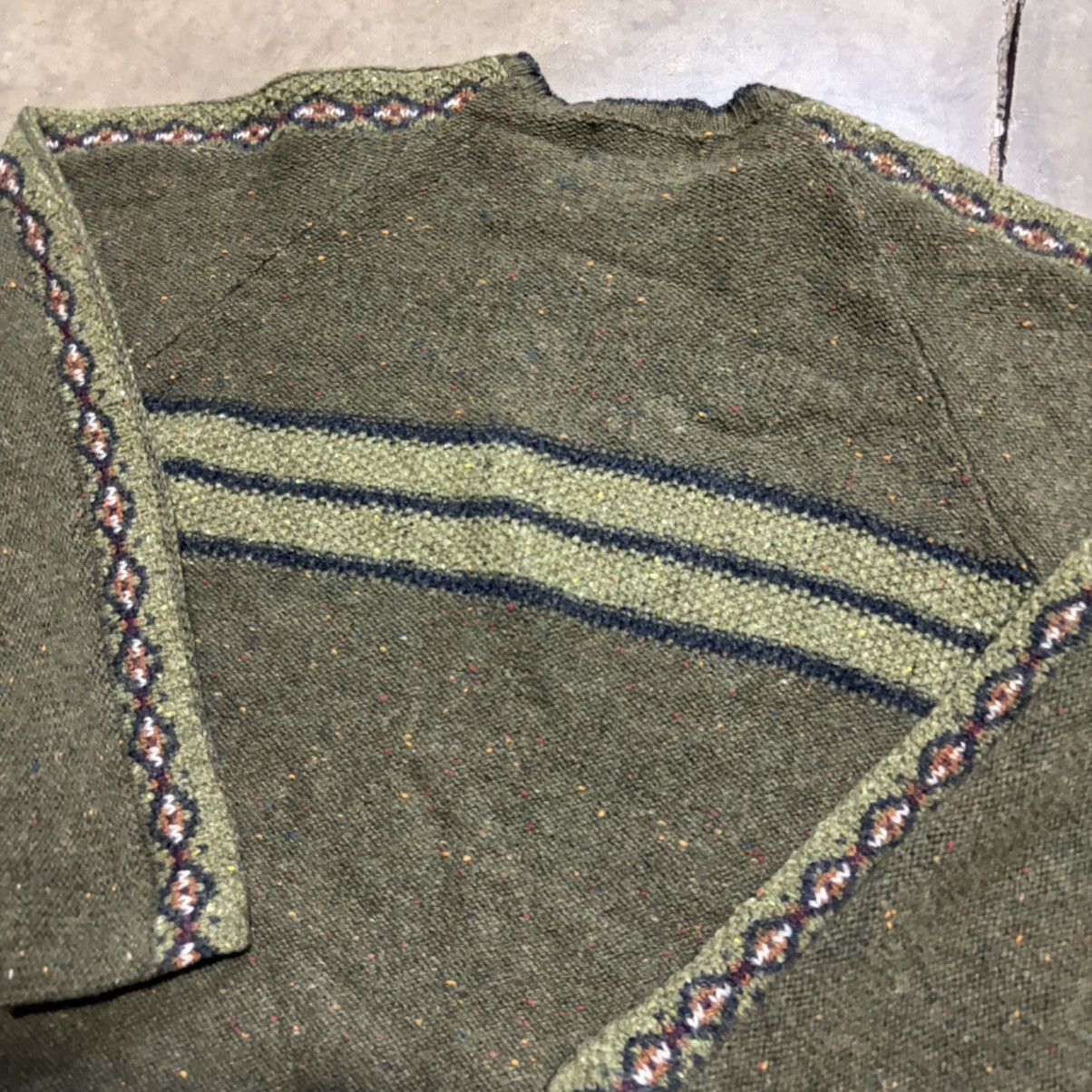 Vintage Vintage Legend Shetland Wool Sweater Striped Nordic 90s USA Size US XL / EU 56 / 4 - 6 Thumbnail
