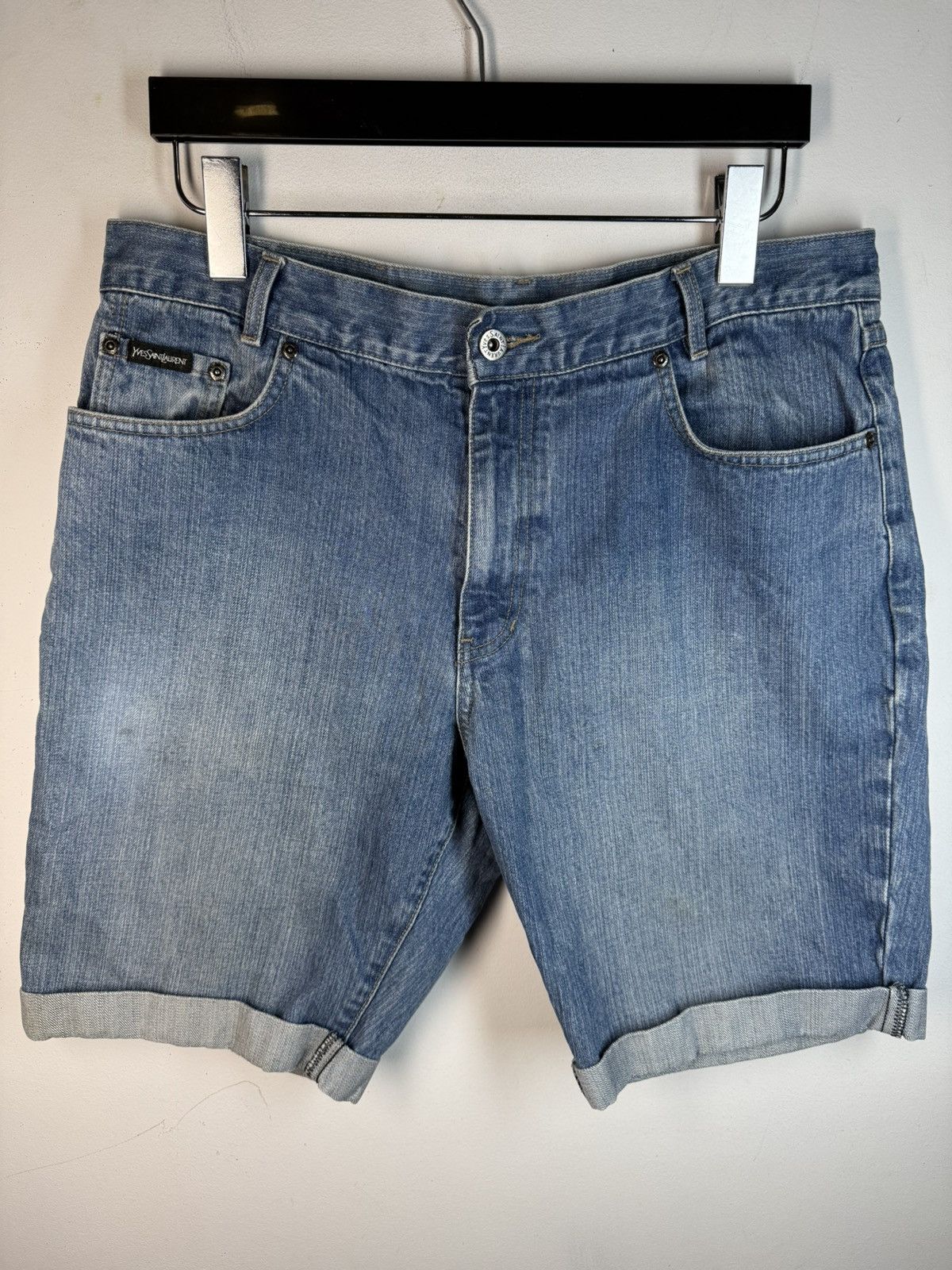 Yves Saint Laurent Denim YSL Shorts Jeans Blue YSL Jeans Shorts Size US 36 / EU 52 - 3 Thumbnail
