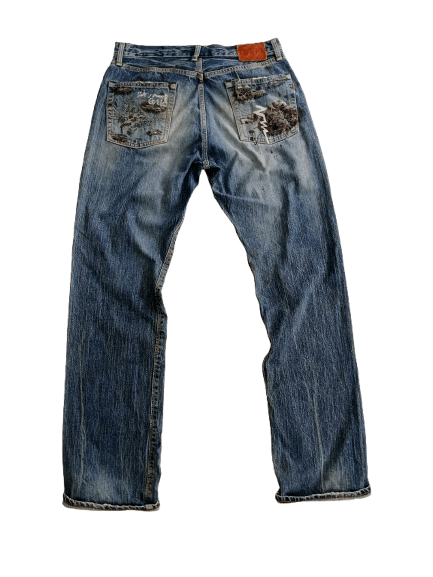 Edwin Vintage Edwin Selvedge Distressed Jeans Dirty Style Size US 32 / EU 48 - 2 Thumbnail