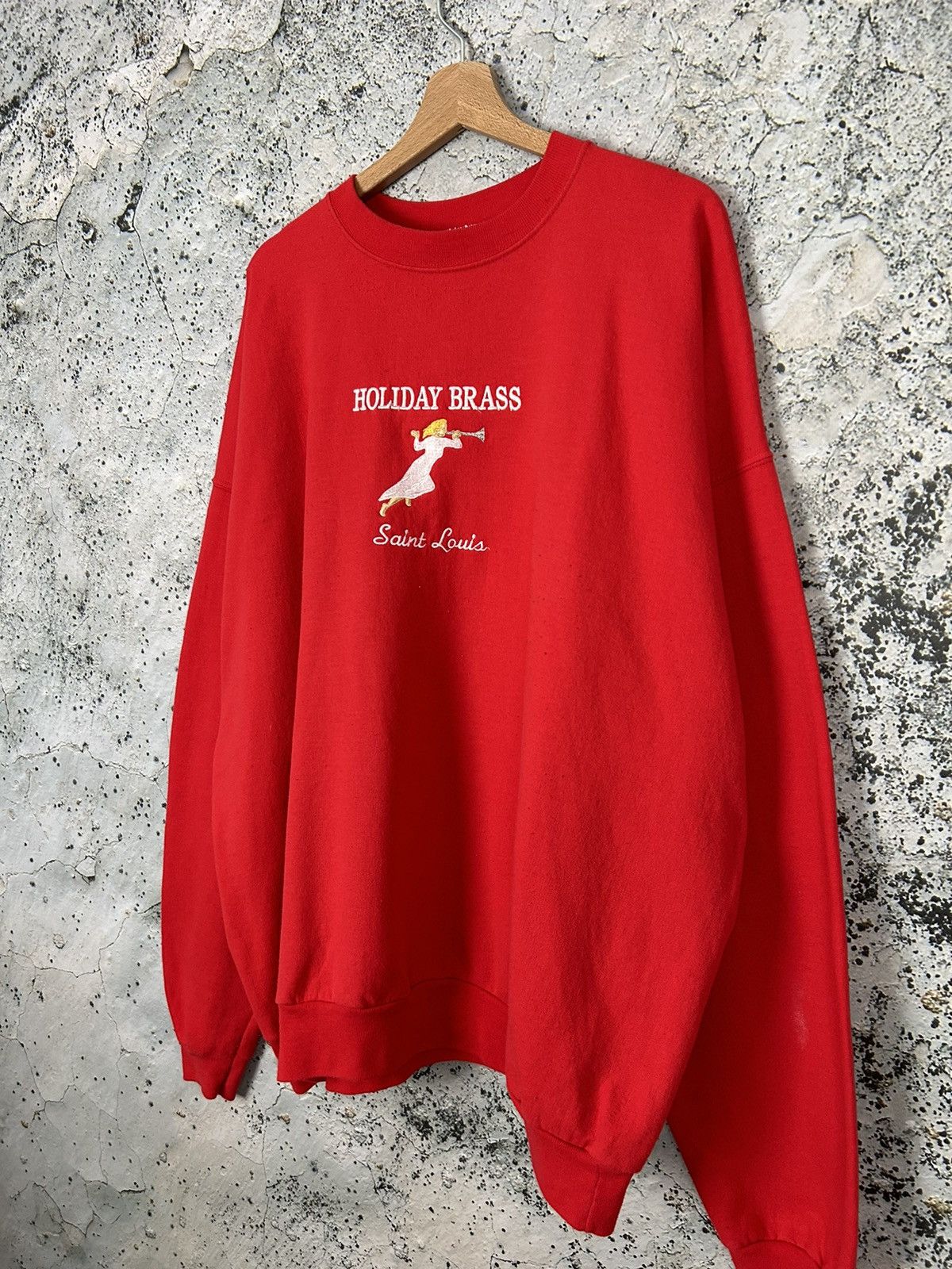 Other Vintage Holiday Brass Saint Luis Red Crewneck Boxy 90s Size US XXL / EU 58 / 5 - 2 Thumbnail