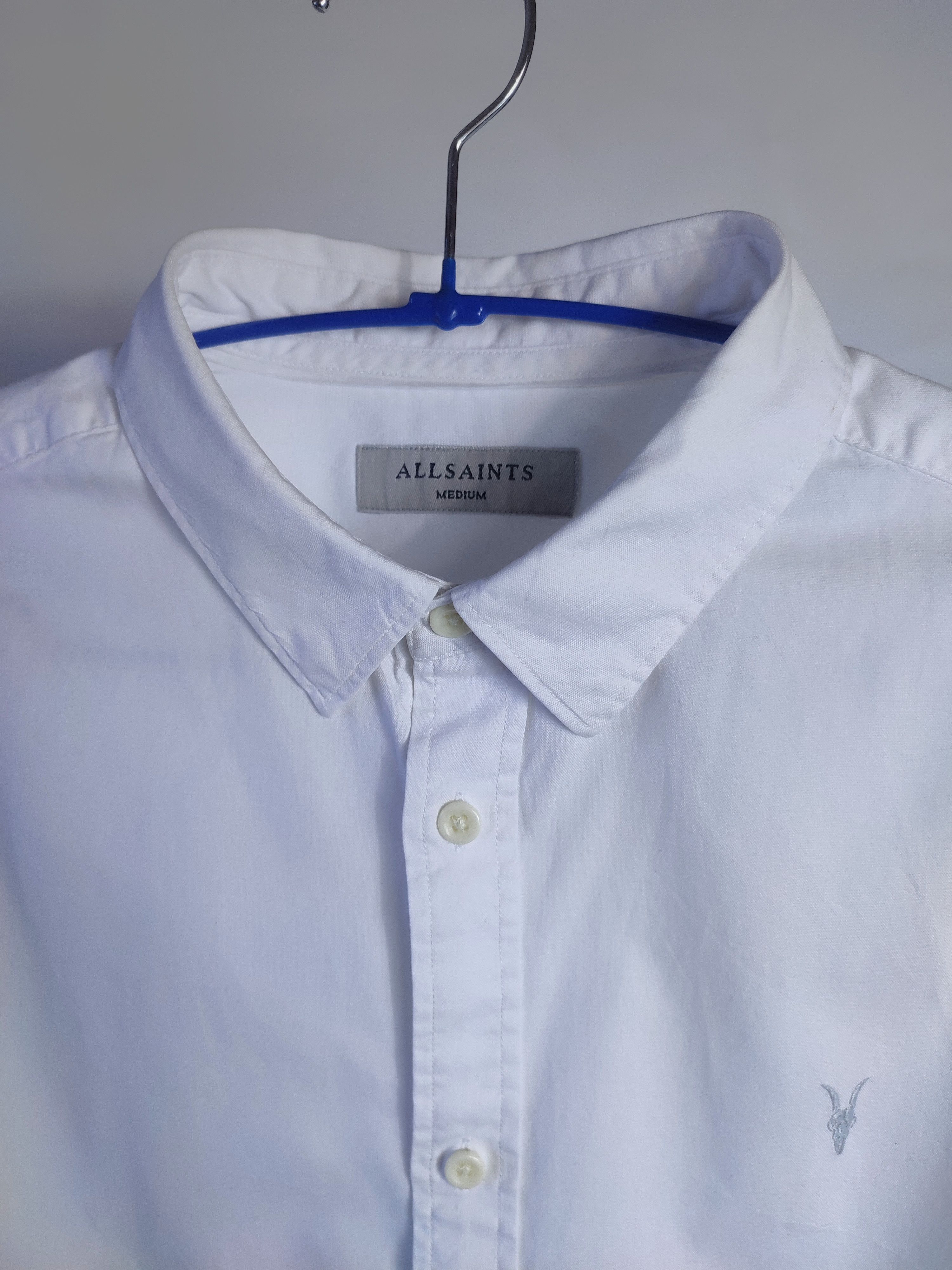 Allsaints AllSaints Redondo Oxford White Button Up Shirt M Size US M / EU 48-50 / 2 - 4 Thumbnail