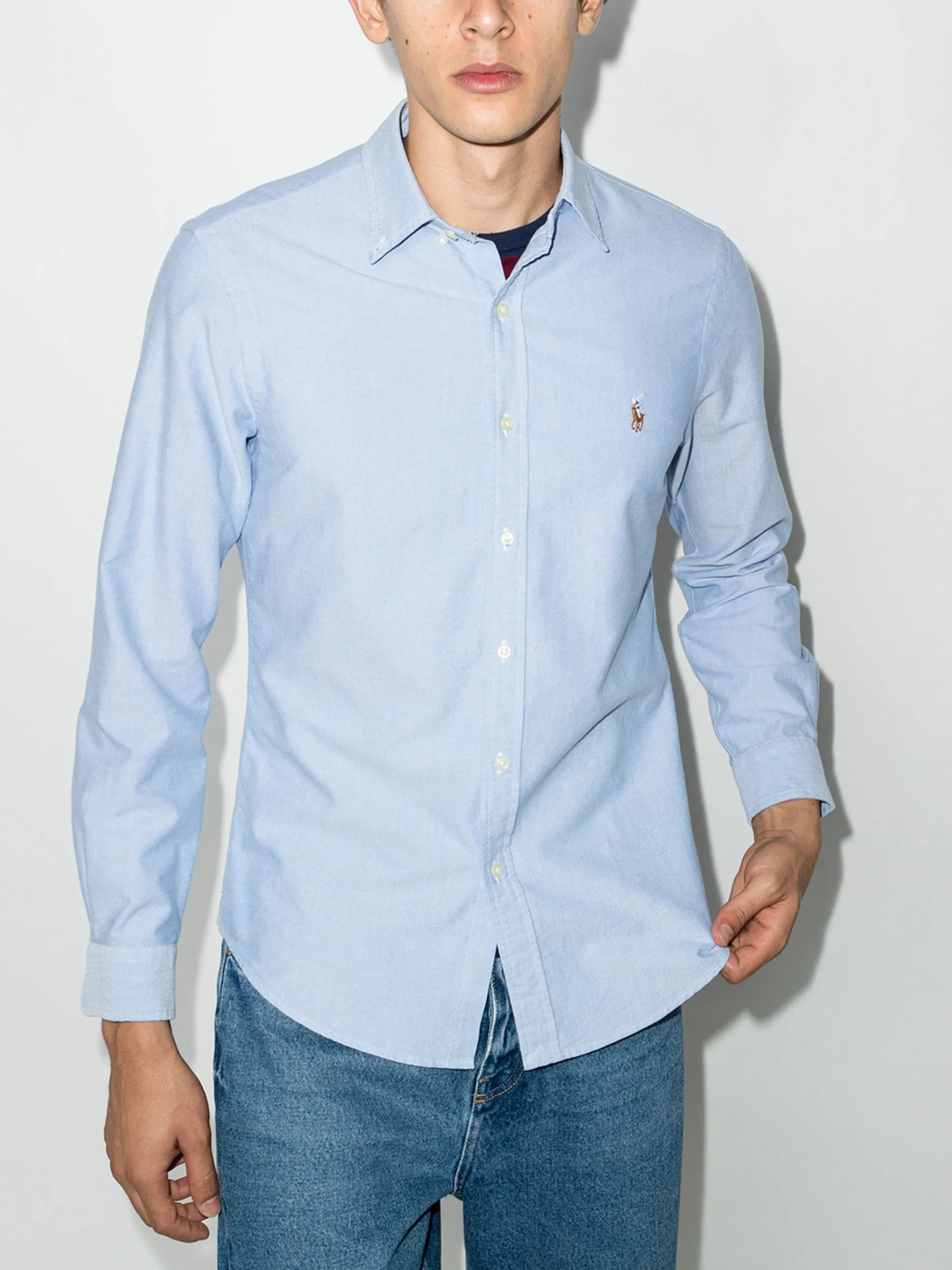 Polo Ralph Lauren o1s22i1n0125 Slim Fit Shirt in Light Blue Size US L / EU 52-54 / 3 - 2 Thumbnail