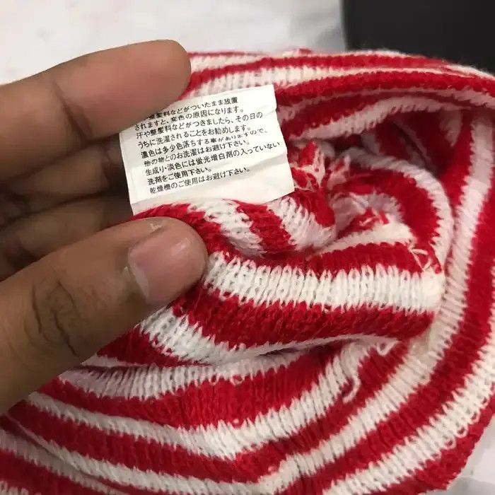 Japanese Brand Japanese Brand Stripe Design Beanie Hat Size ONE SIZE - 6 Thumbnail