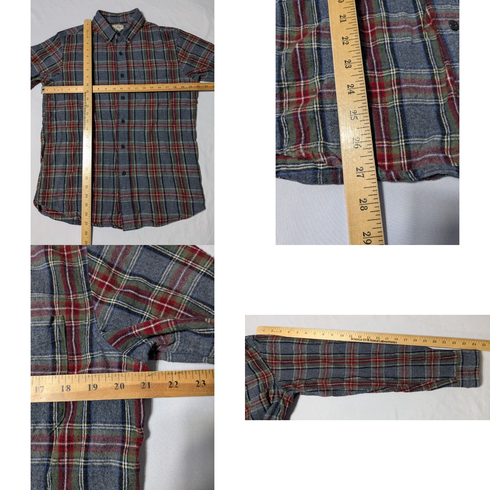 Vintage VINTAGE L.L. Bean Traditional Fit Shirt Men Small-REG Grey Scotch Plaid Flannel Button-Up Size US S / EU 44-46 / 1 - 8 Thumbnail