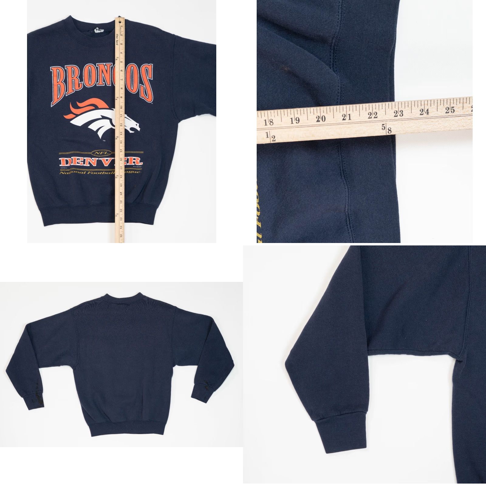 Nutmeg VINTAGE Nutmeg Denver Broncos Sweatshirt Crew Neck Blue NFL Logo 1998 S women Gas? Size S / US 4 / IT 40 - 8 Thumbnail