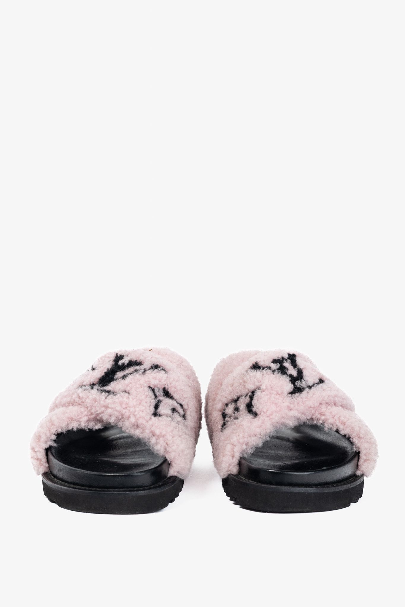 Louis Vuitton Louis Vuitton Paseo Shearling Monogram Slingback Sandals Size US 9.5 / IT 39.5 - 3 Thumbnail