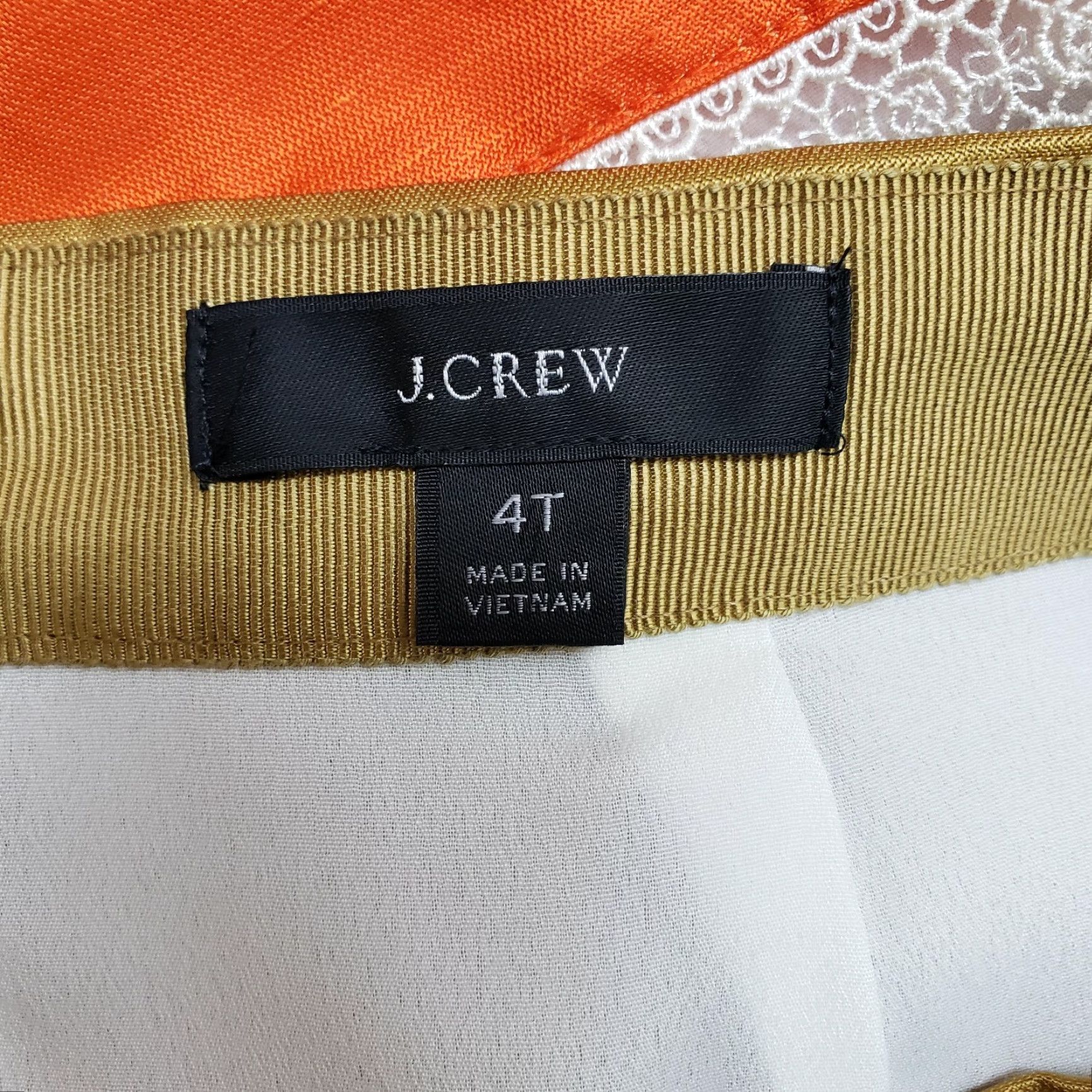 J.Crew J.CREW Skirt Crochet Ribbon Colorblock Tall 4 Pink Blue Linen Blend Midi Straight & Pencil Womens Size 27" / US 4 / IT 40 - 3 Thumbnail