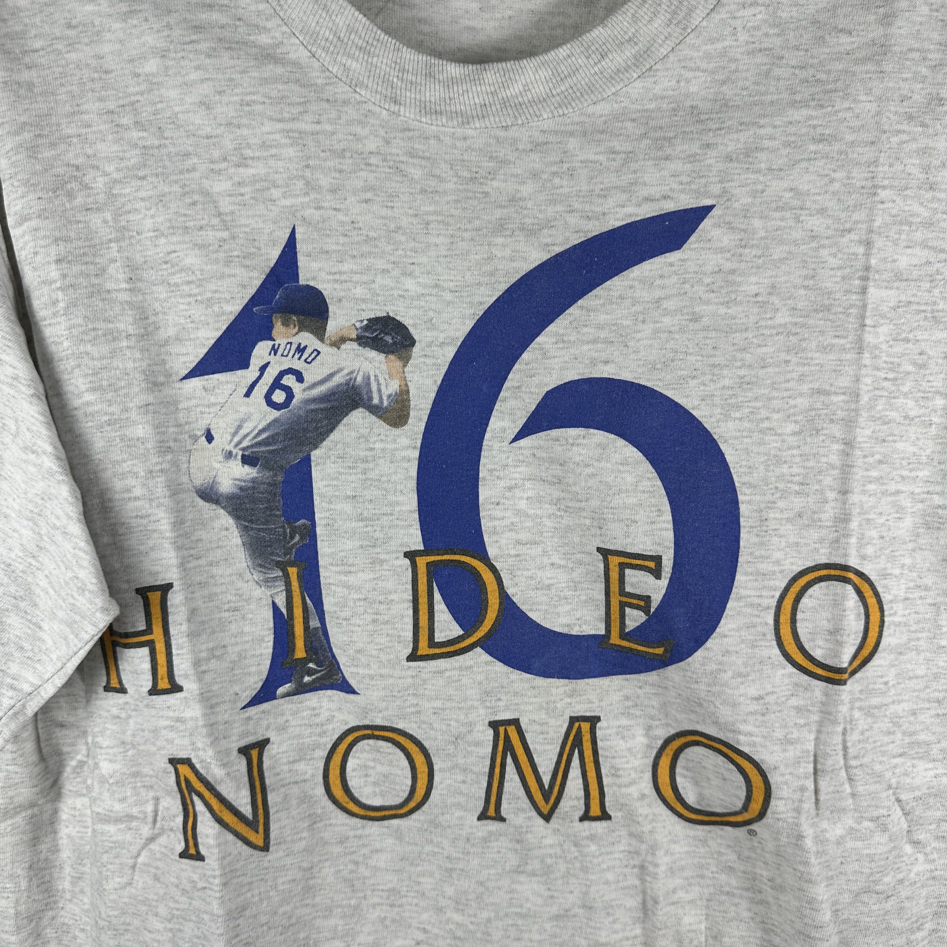Vintage 1995 Hideo Nomo Los Angeles Dodgers MLB The Tornado Tee Size US L / EU 52-54 / 3 - 2 Thumbnail