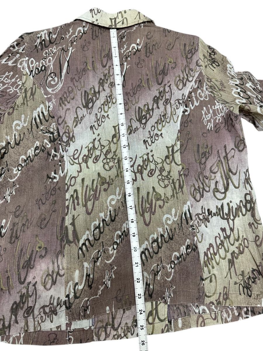 Issey Miyake 2000s DIANE ABSTRACT QUOTES AOP ISSEY MIYAKE STYLE SHIRT Size US L / EU 52-54 / 3 - 12 Thumbnail