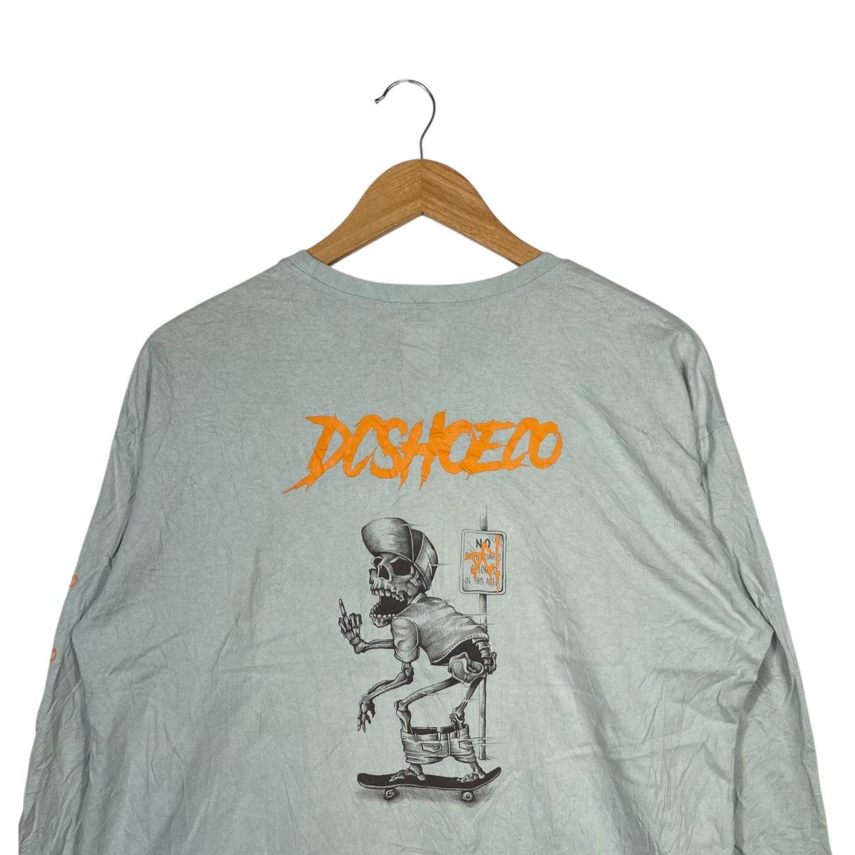 DC DC Shoes USA Skate Skeleton Graphic Long Sleeve T-Shirt Mint Size US M / EU 48-50 / 2 - 6 Thumbnail