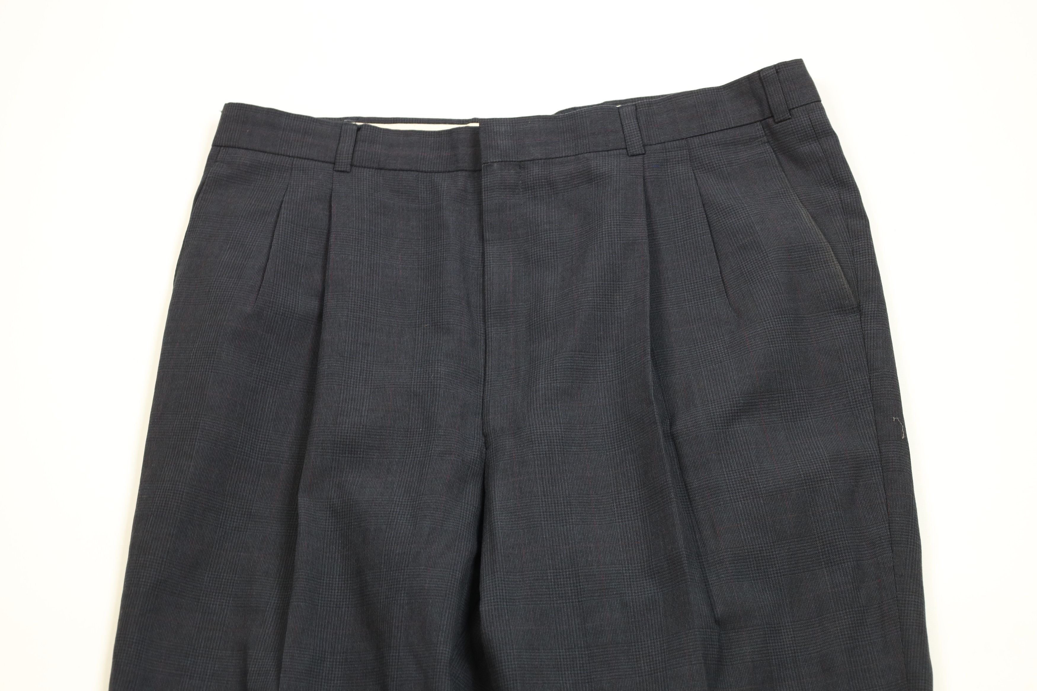 Vintage Vintage 70s Streetwear Wide Leg Chino Pants Houndstooth Size US 36 / EU 52 - 2 Thumbnail