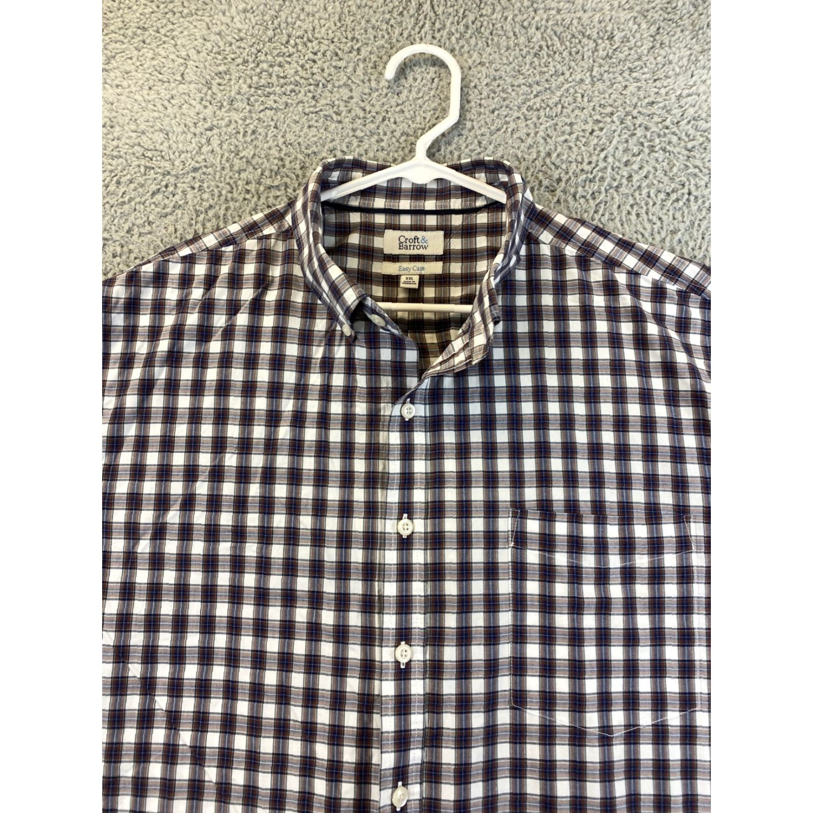 Croft & Barrow Croft & Barrow Dress Shirt Plaid 2XL Men Long Sleeve Button-Down Casual Formal Classic Twist Glen Plaid Blue 80-16 Mens Size US XXL / EU 58 / 5 - 3 Thumbnail