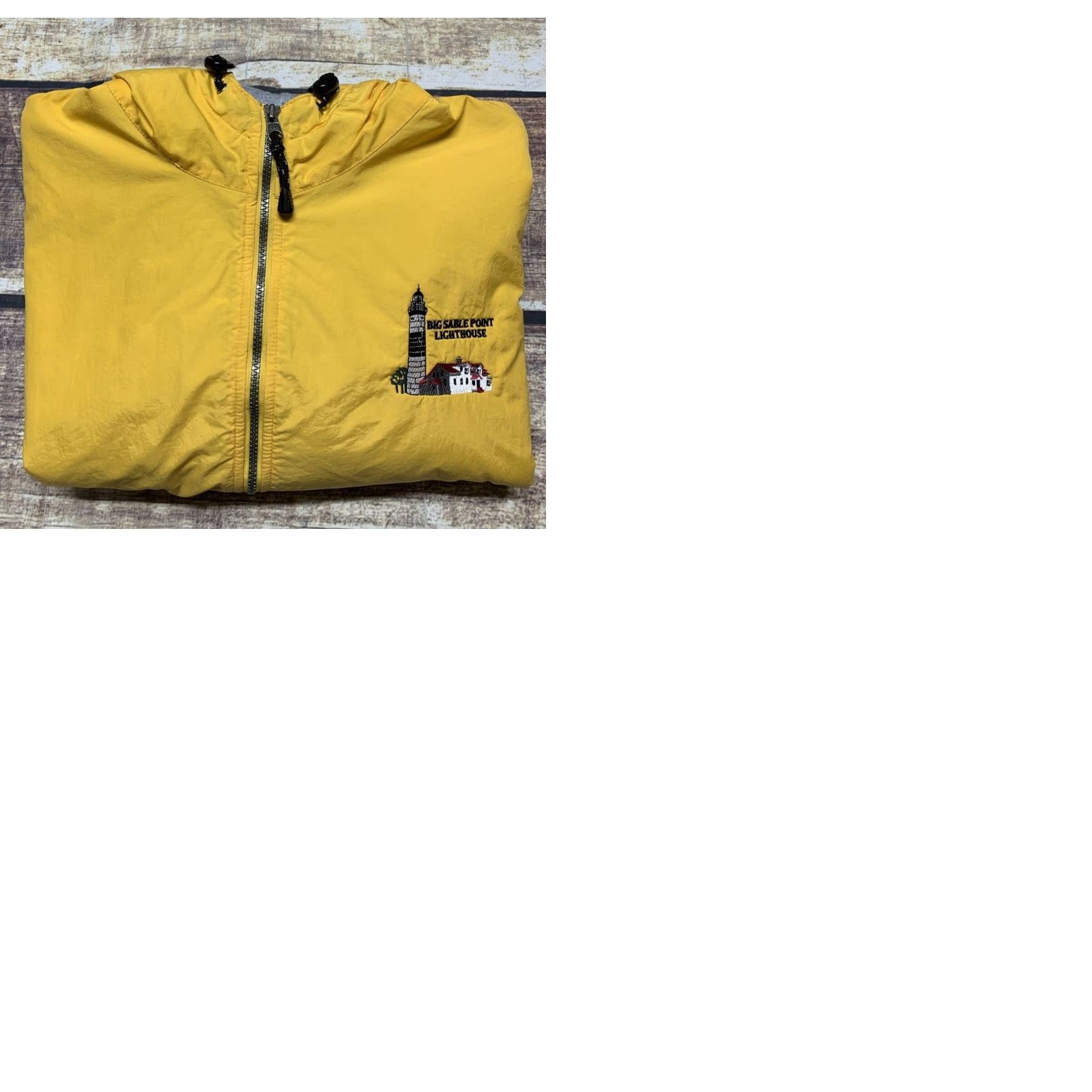 Vintage Gear Jacket Womens Size Medium Yellow Hooded Full Zip Lined Lighthouse Big Sable Size M / US 6-8 / IT 42-44 - 9 Thumbnail