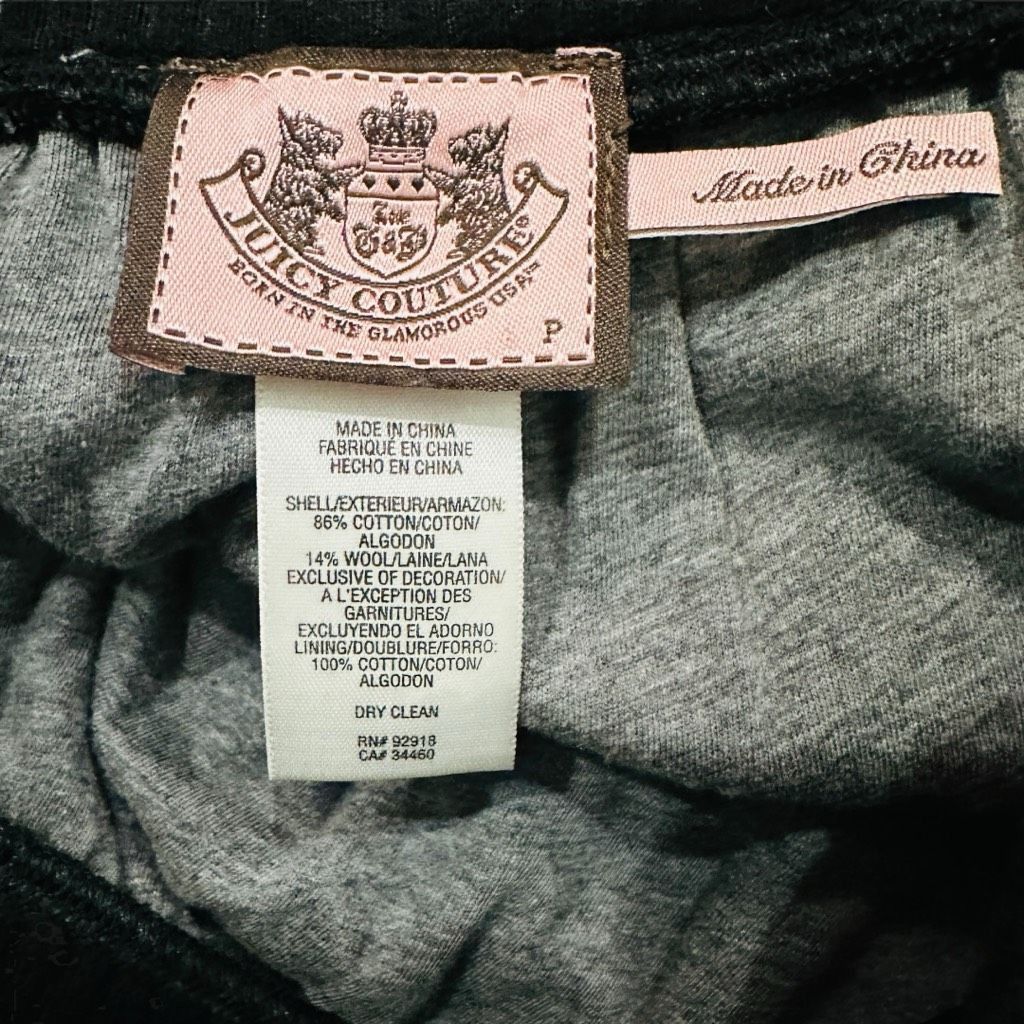 Juicy Couture JUICY COUTURE Gray Grey Black Plaid Wool Cotton Elastic Wais Size 27" / US 4 / IT 40 - 4 Thumbnail