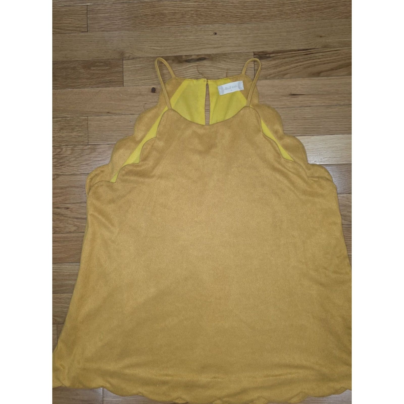 Vintage Altard State Tank Womens Medium Yellow Suede Polyester M Size M / US 6-8 / IT 42-44 - 4 Thumbnail