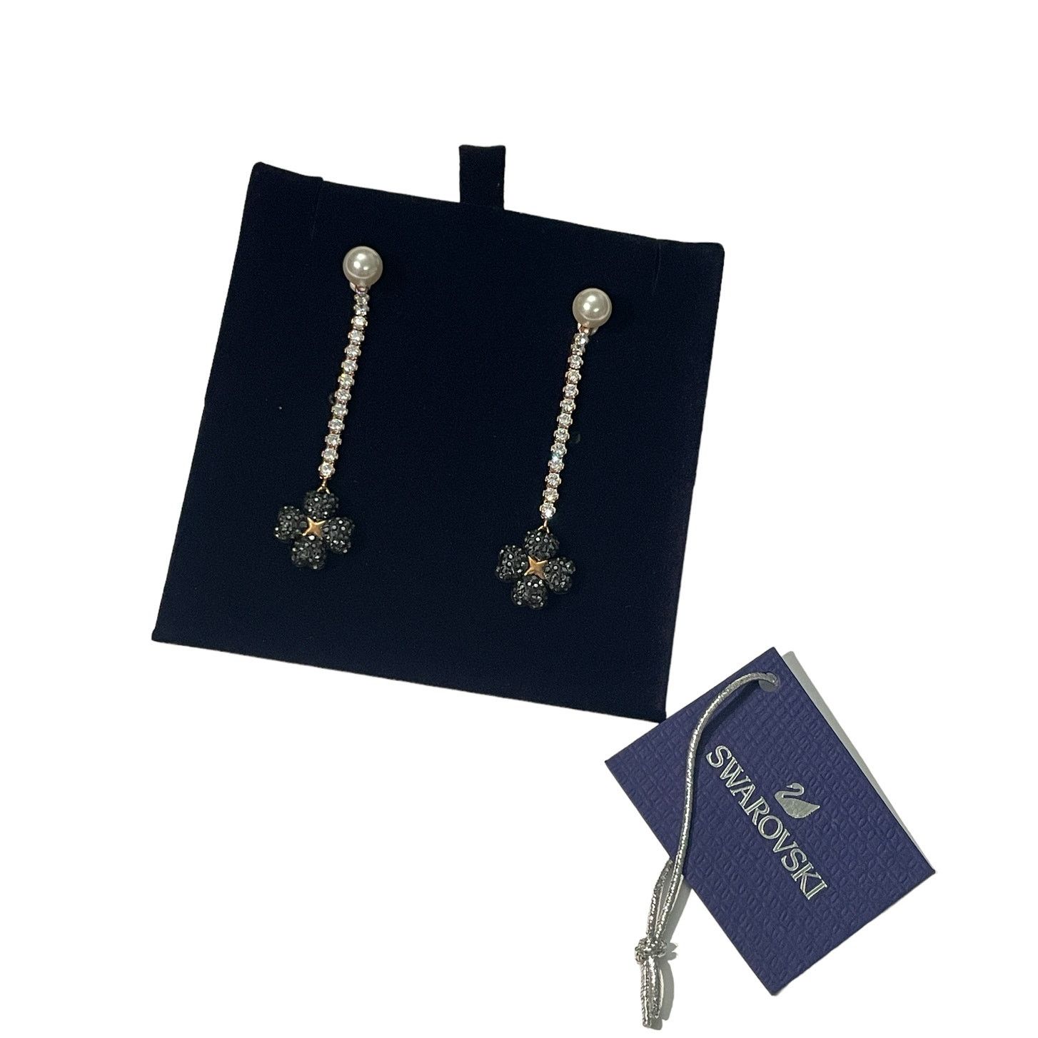 Swarovski Swarovski Latisha Pierced Earrings, Black Crystal Pearl Size ONE SIZE - 7 Thumbnail