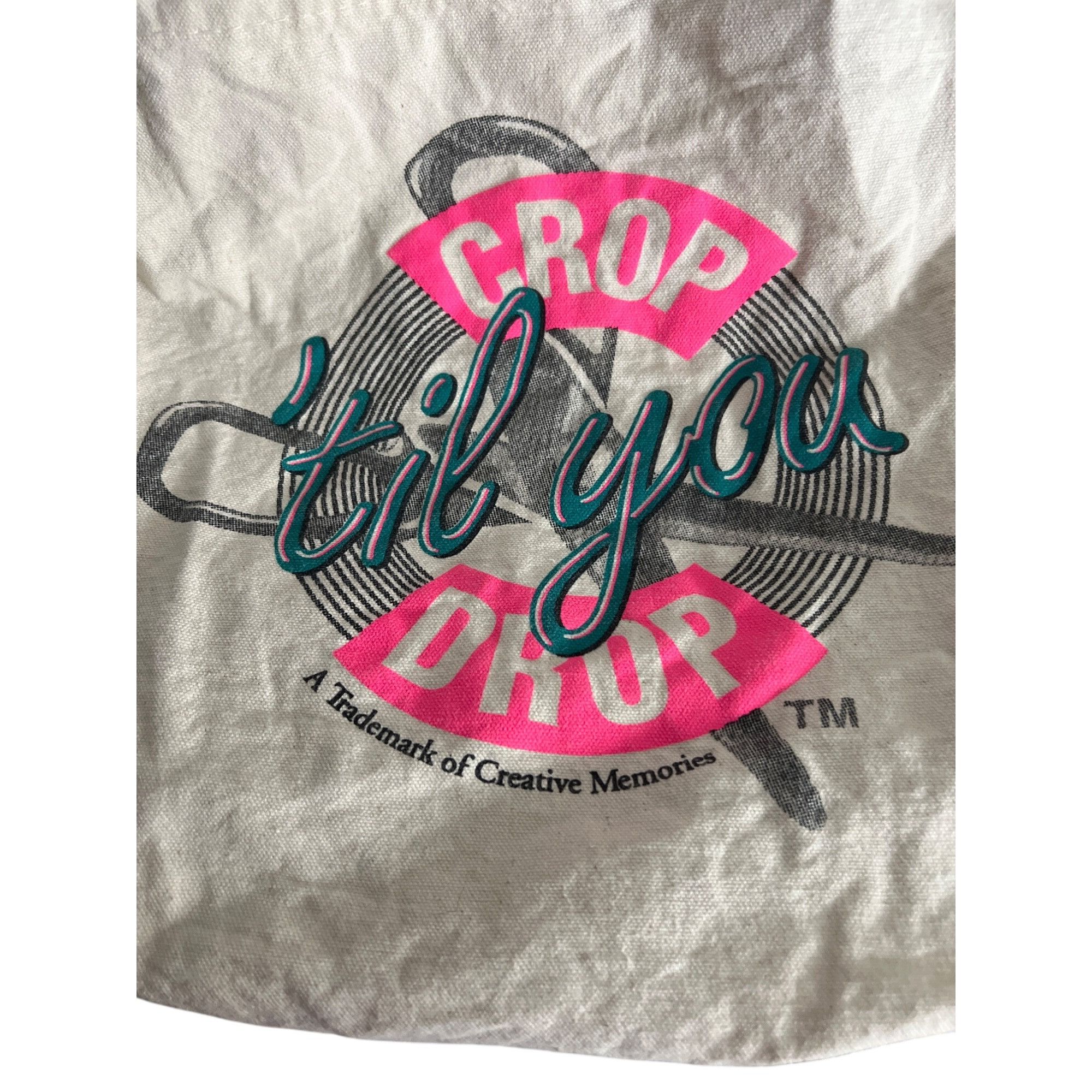 Other Vintage Y2K Creative Memories Crop Til You Drop Canvas Tote Size ONE SIZE - 2 Thumbnail