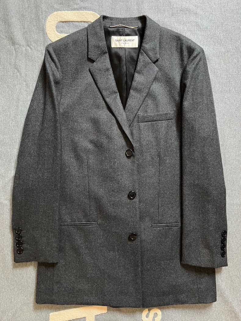 Saint Laurent Paris Saint Laurent Paris 17 Grey Coat Size US M / EU 48-50 / 2 - 1 Thumbnail