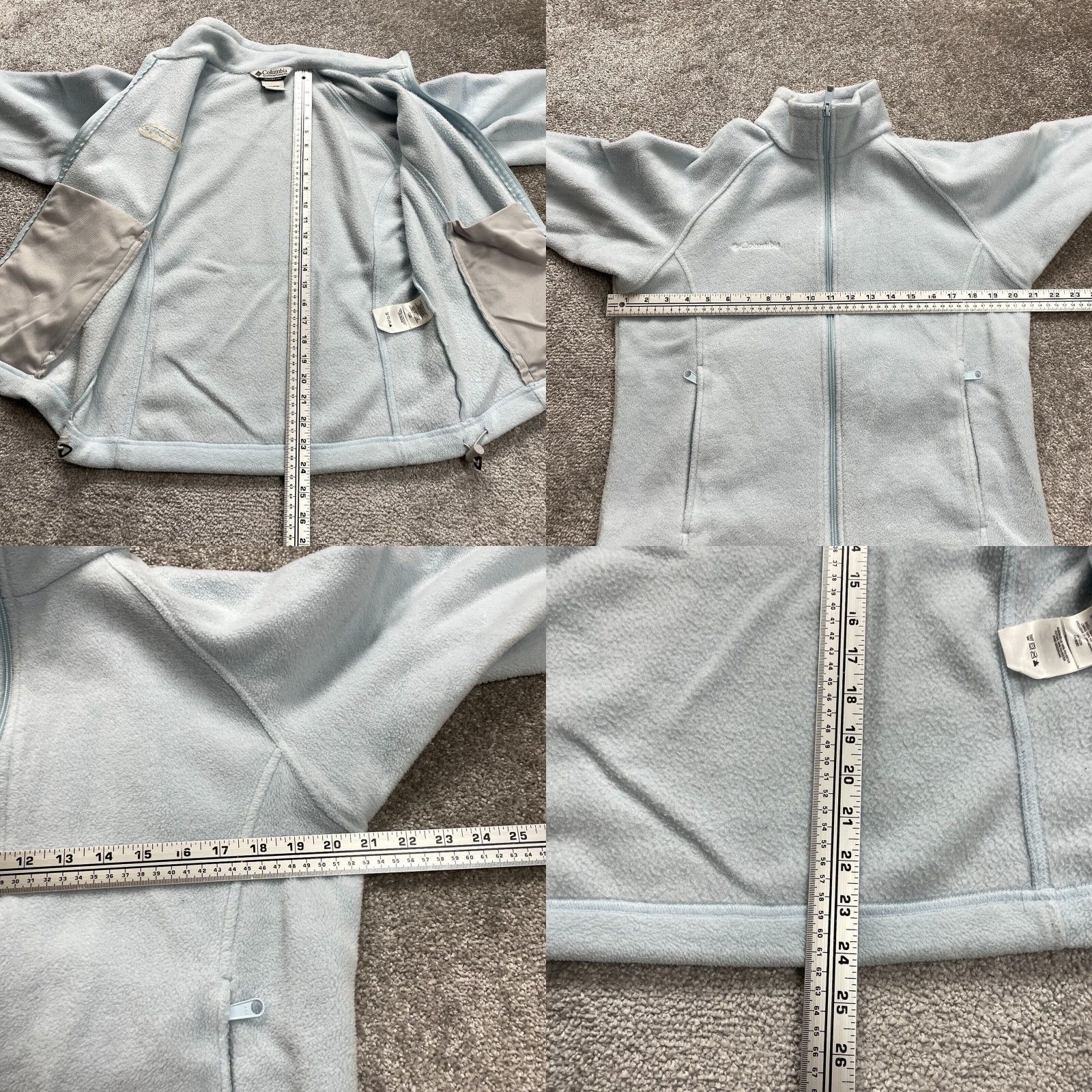 Vintage Columbia Benton Springs Fleece Jacket Womens Medium Blue Full Zip Pockets Size M / US 6-8 / IT 42-44 - 8 Thumbnail