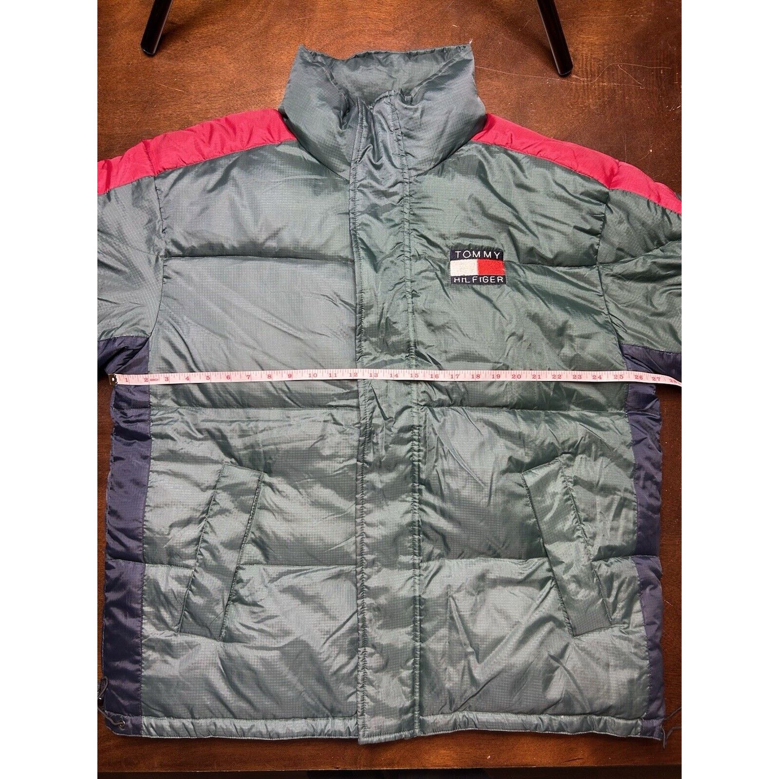 Tommy Hilfiger VTG Duck Down Feather Tommy Hilfiger Jacket Gucci Colorway Size US L / EU 52-54 / 3 - 5 Thumbnail