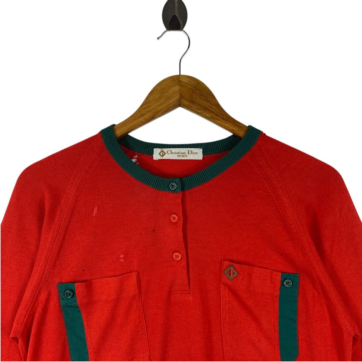Christian Dior Monsieur × Vintage Vintage Distressed CHRISTIAN DIOR sports long sleeve tee Size S / US 4 / IT 40 - 2 Thumbnail