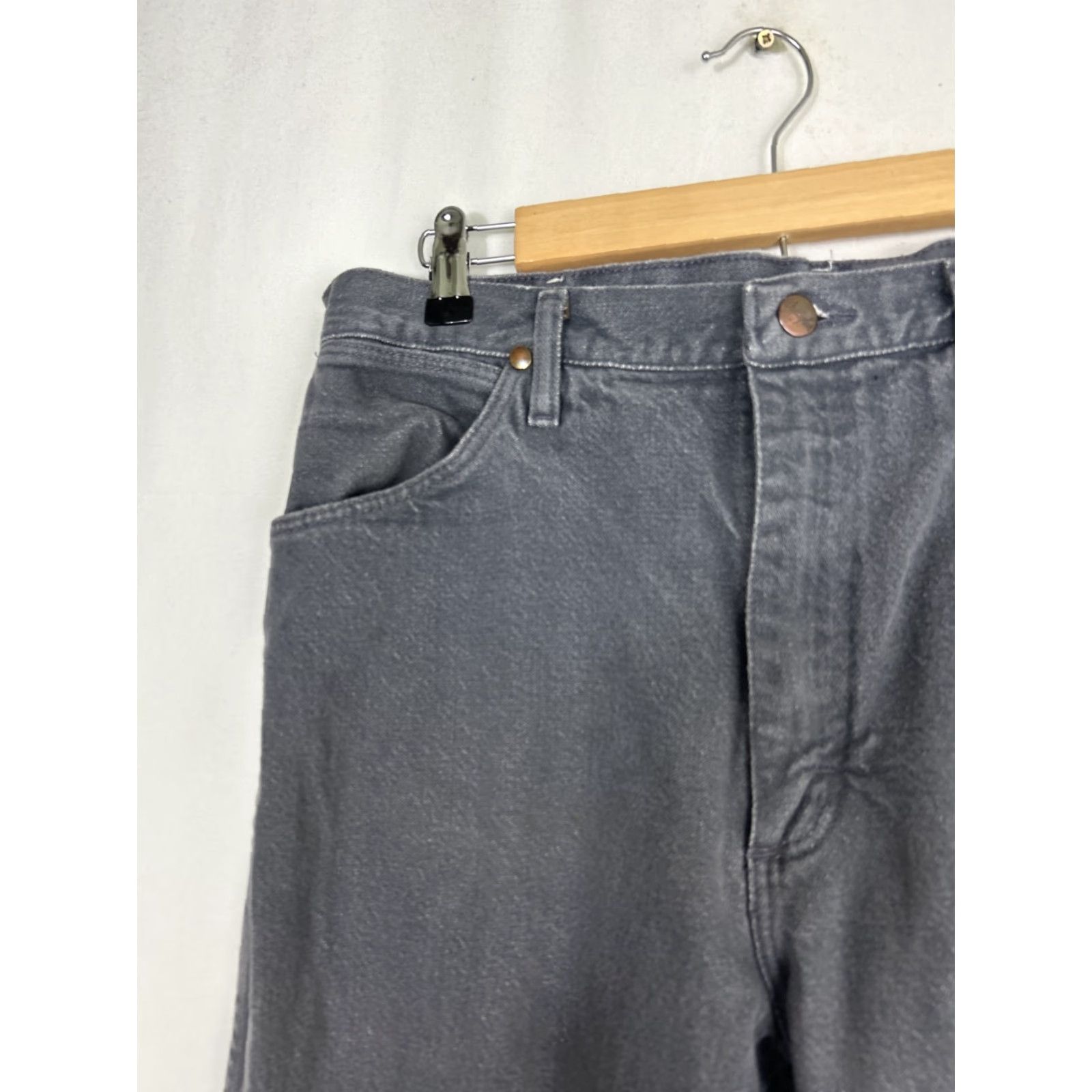 Wrangler VINTAGE Wrangler Jeans Mens 34x34 Gray Cotton USA Straight Size US 34 / EU 50 - 4 Thumbnail