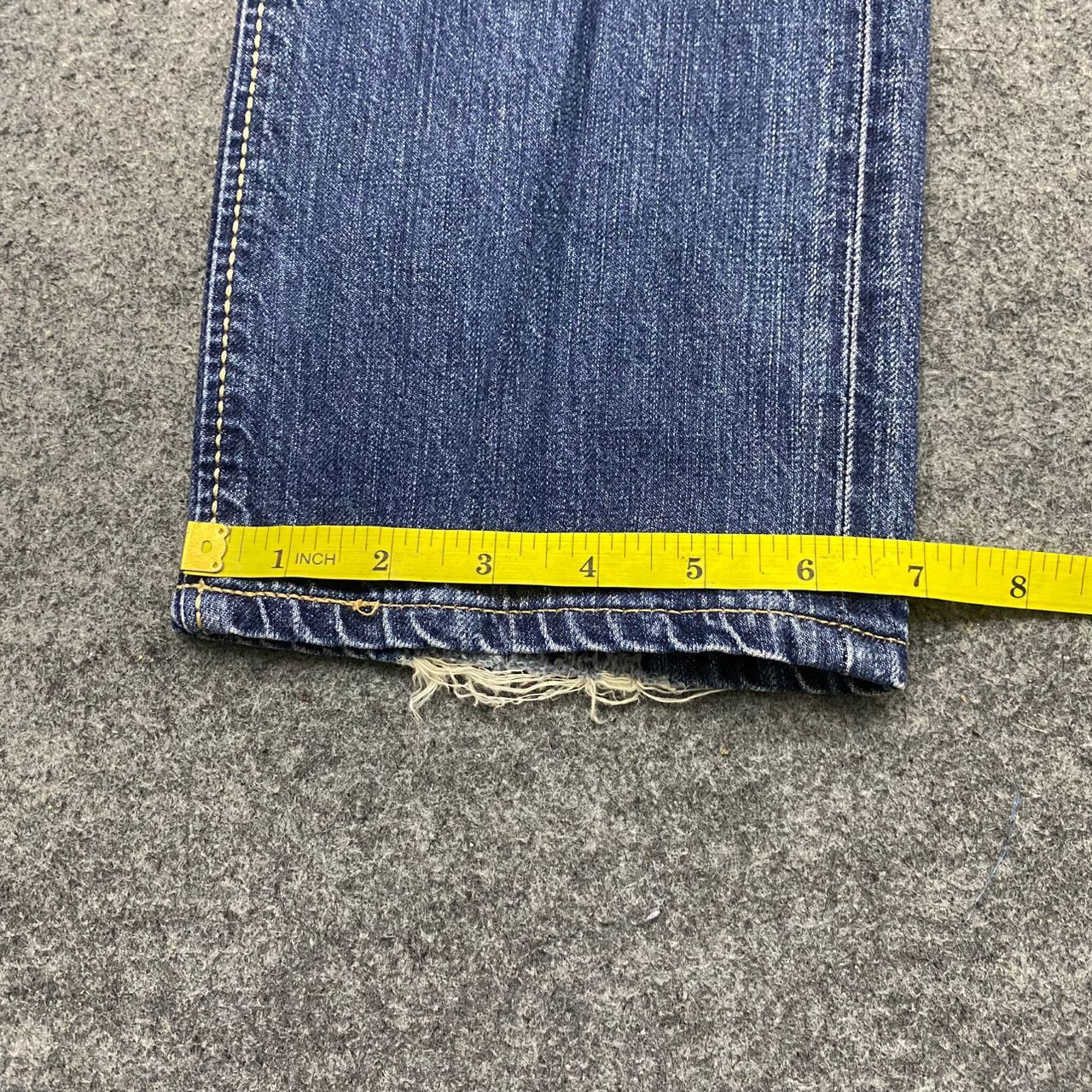 Edwin Vintage 90s Edwin Blue Trip Distressed Denim Size 32" / US 10 / IT 46 - 7 Thumbnail