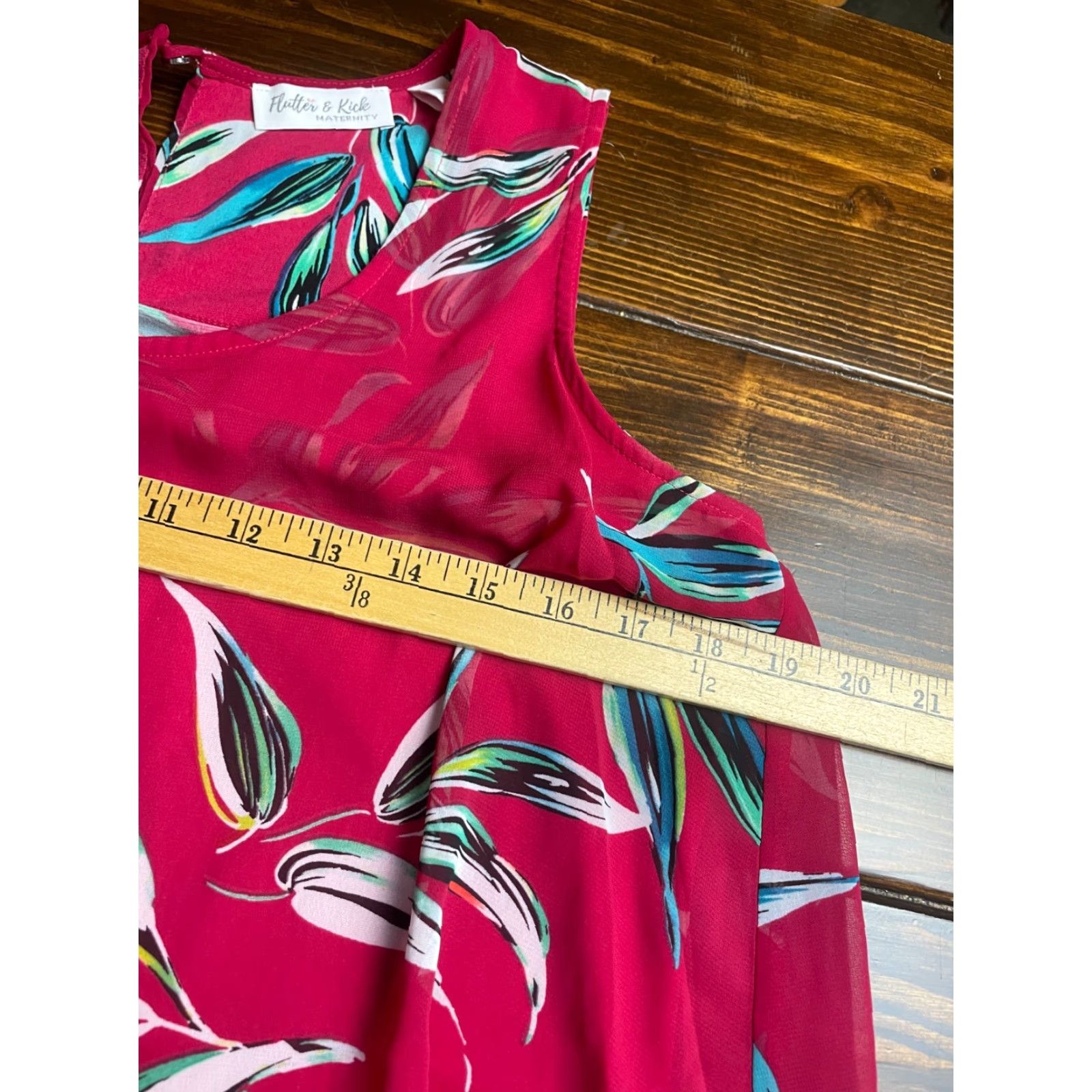 Pinko Flutter & Kick Tank Shirt Women's Size S Pink Floral Maternity Halter Sleeveless Casual Size S / US 4 / IT 40 - 7 Thumbnail
