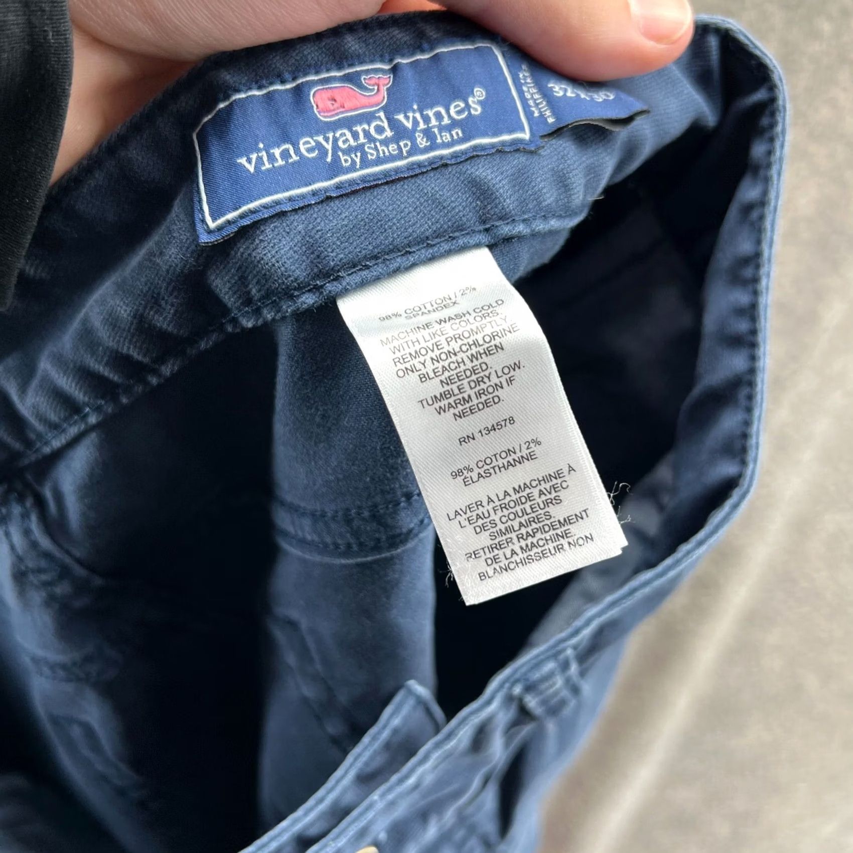 Vineyard Vines Vineyard Vines Pants 32x30 Blue Chino Flat Front Canvas Regular Slant/Pockets Men Vintage 90s? (decade not specified) Size US 32 / EU 48 - 6 Thumbnail