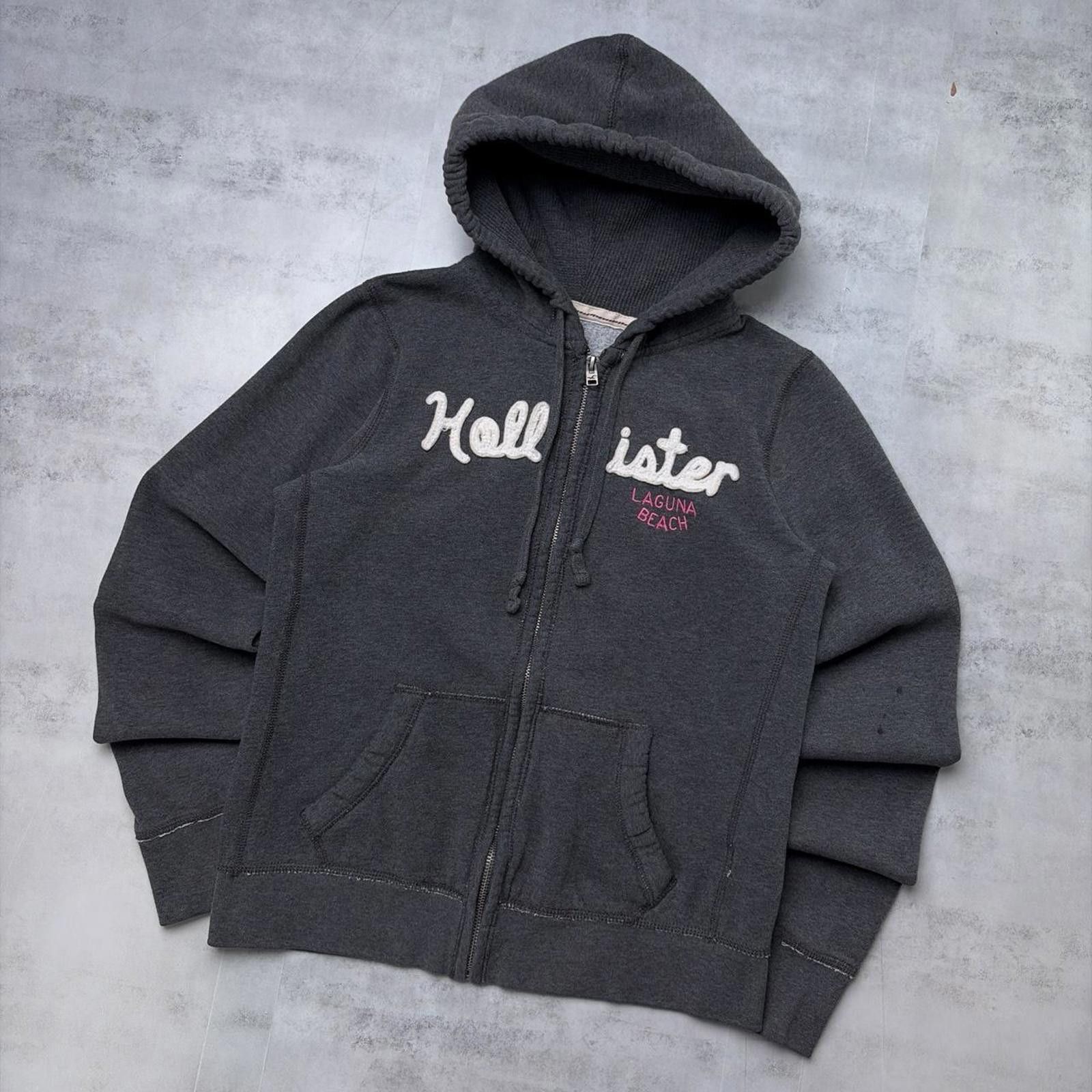 Other Y2K Grey Hollister Surf Grunge Thermal Zip Up Hoodie Size L / US 10 / IT 46 - 2 Thumbnail