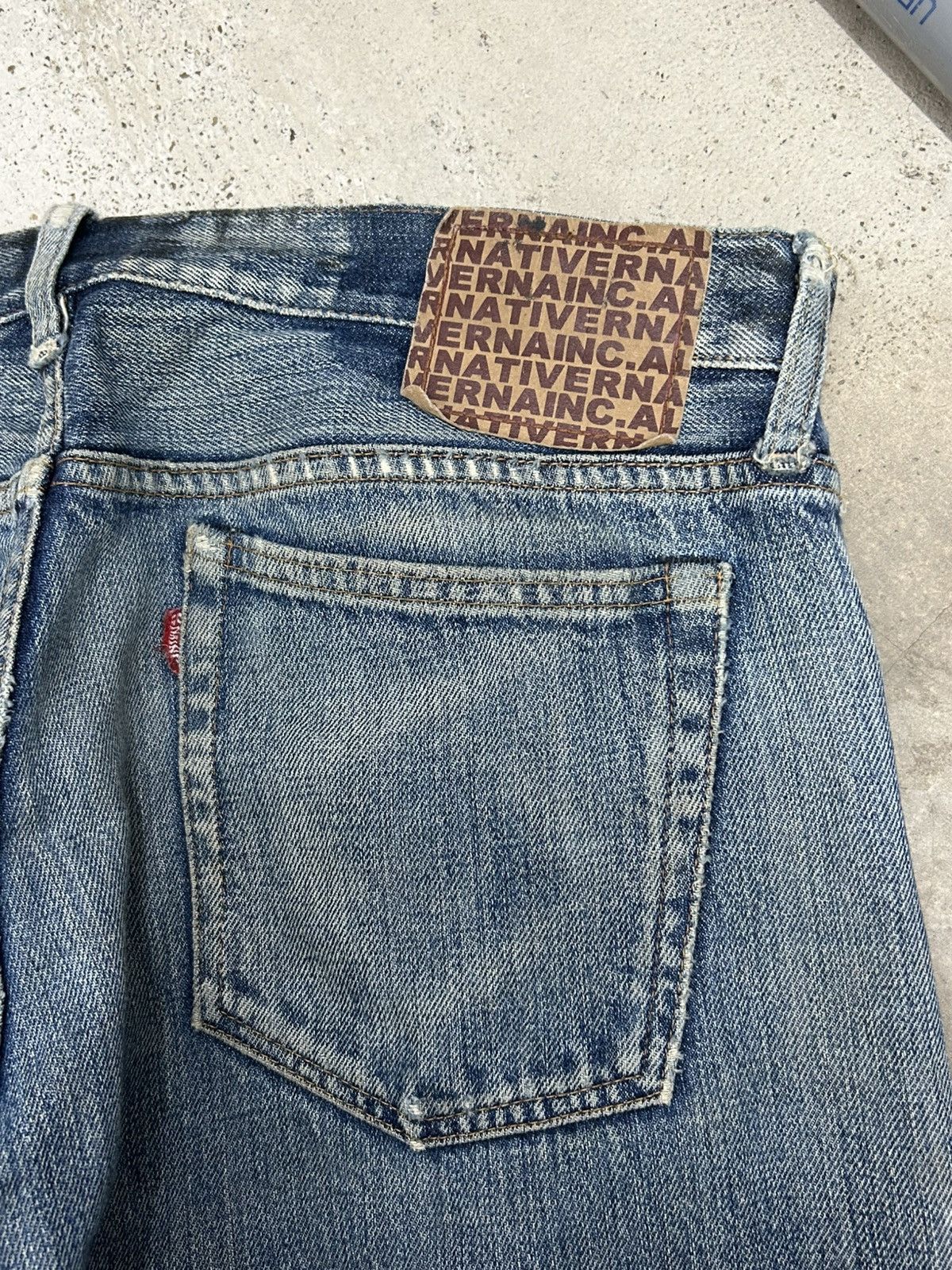 Le Grande Bleu (L.G.B.) Vintage Rna Jeans Mud Washed Dirty Distressed Jeans Size US 34 / EU 50 - 13 Thumbnail