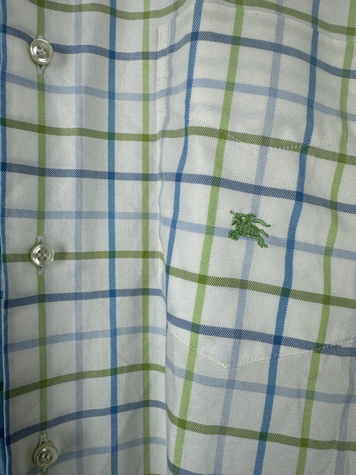 Burberry × Vintage Vintage Burberry white checkerboard button up shirt Size US XL / EU 56 / 4 - 3 Thumbnail