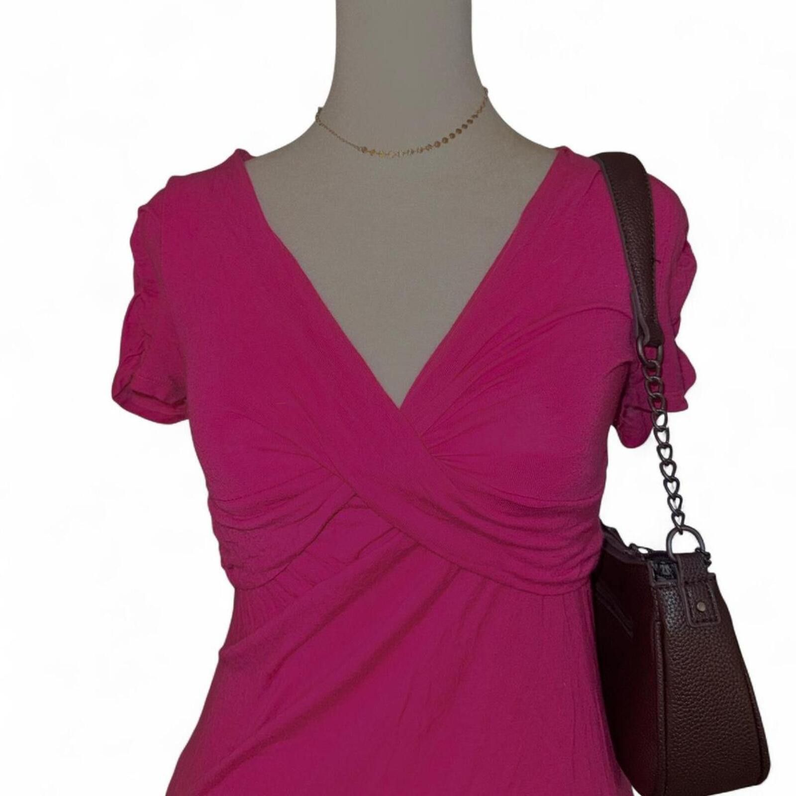 Other Vintage Taboo Hot Pink Lace Y2K Top Size S / US 4 / IT 40 - 3 Thumbnail