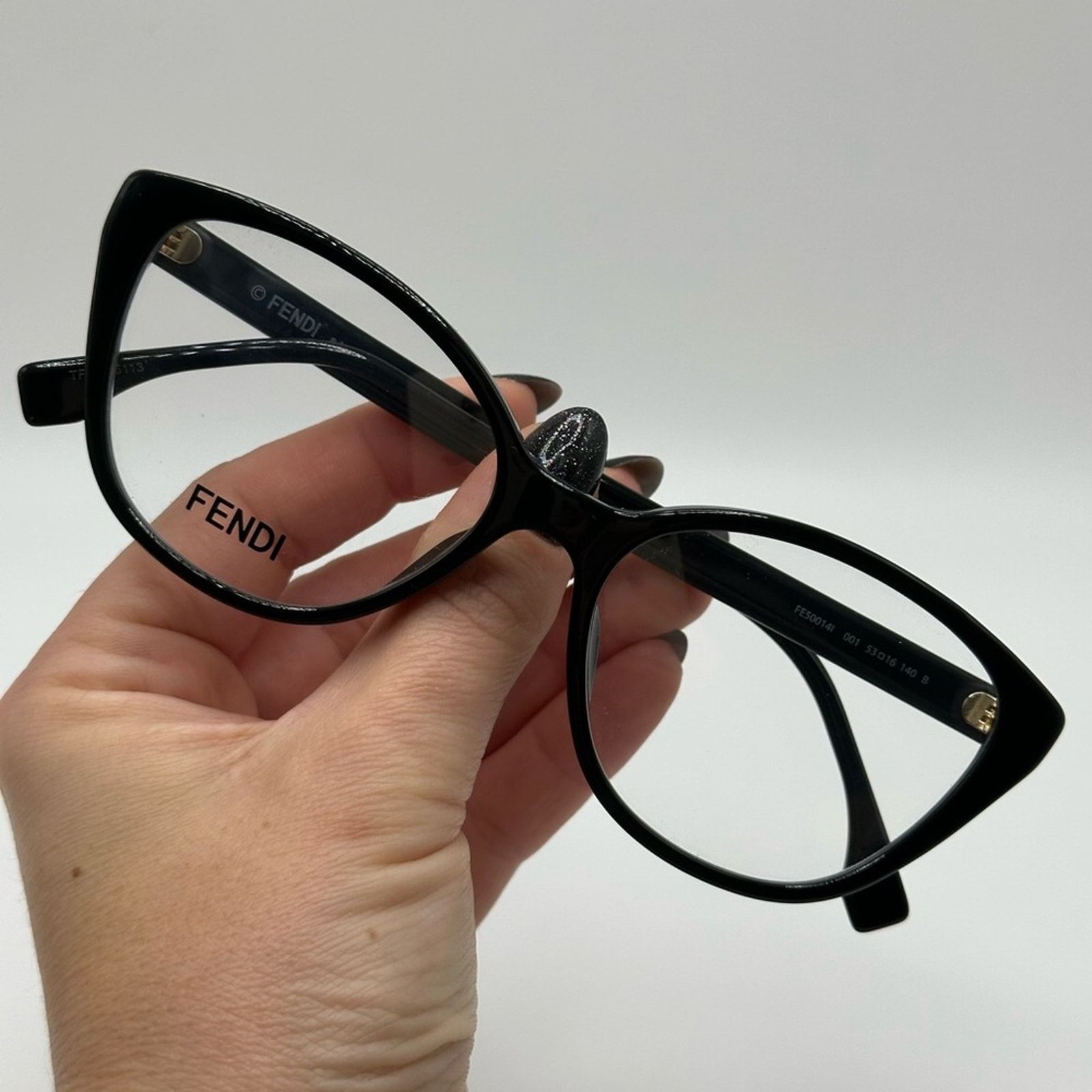 Fendi NEW FENDI Eyeglasses FE50014I 53001 Black Women Size ONE SIZE - 7 Thumbnail