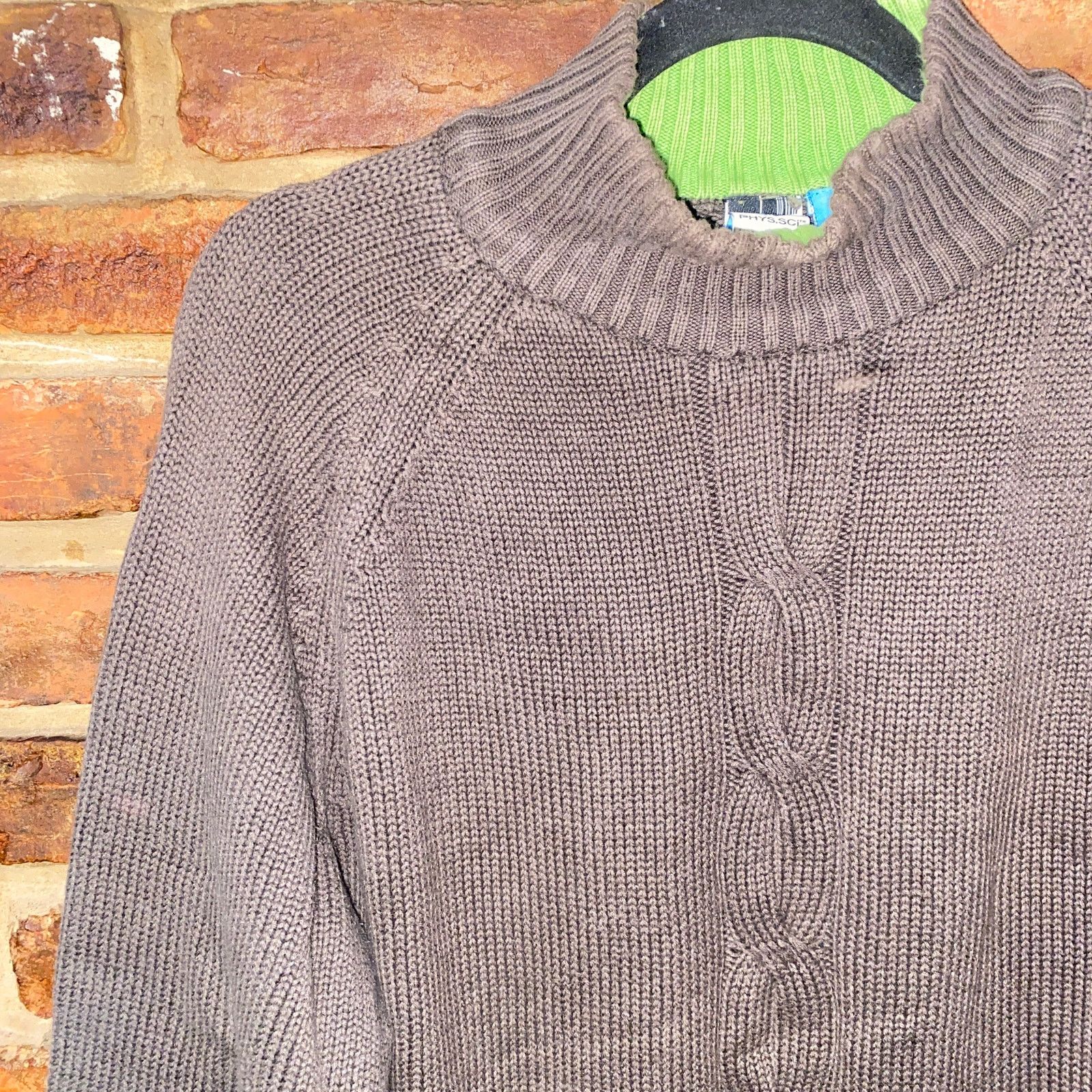 Other Phys.Sci Brown Turtleneck Knit Pullover Sweater Medium Size US M / EU 48-50 / 2 - 2 Thumbnail