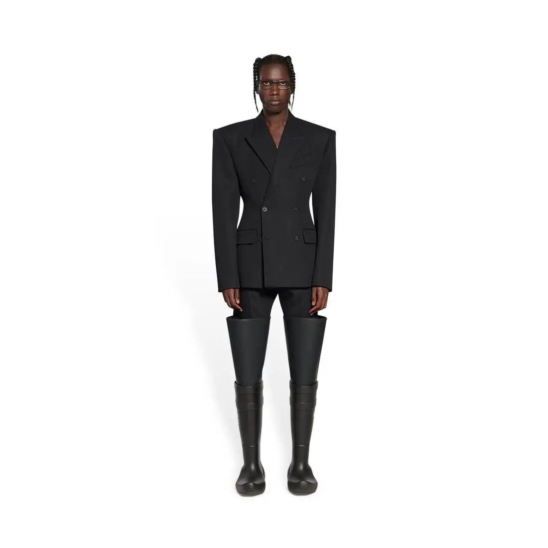 Balenciaga o1w1db10125 Waisted Jacket in Black Size XL / US 12-14 / IT 48-50 - 2 Thumbnail