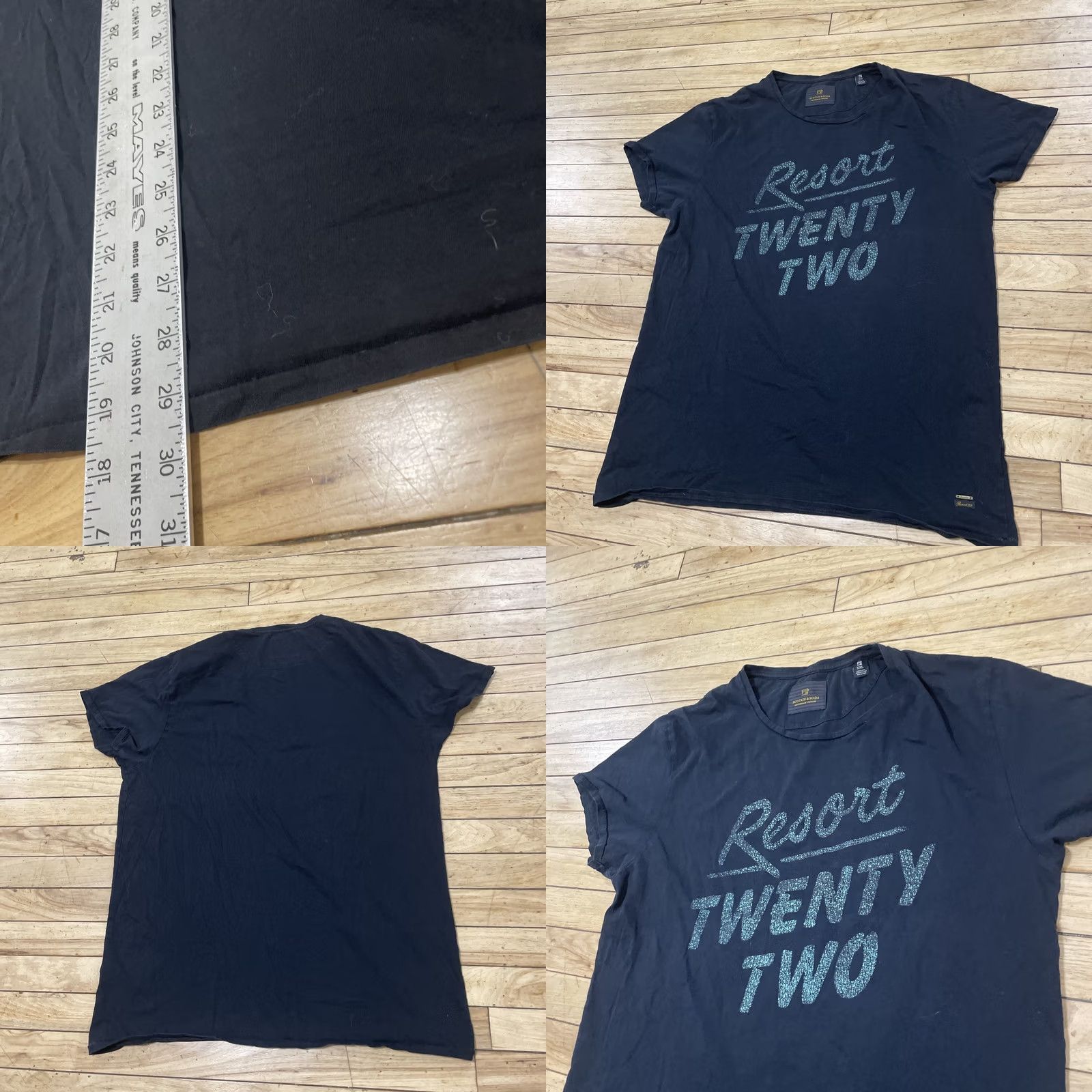 Scotch & Soda Scotch & Soda Resort Twenty Two Shirt Unisex Adults 2XL Black Blue Beach Comfort Crew Neck Sleeveless Jersey T-Shirt Size US XXL / EU 58 / 5 - 9 Thumbnail